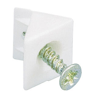 Equerre stabilisateur blanc 14 x 10 mm 20 pièces - HETTICH