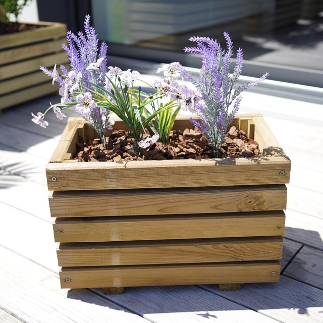 Jardinera de madera de 17 litros 25x26,5x40 cm 
