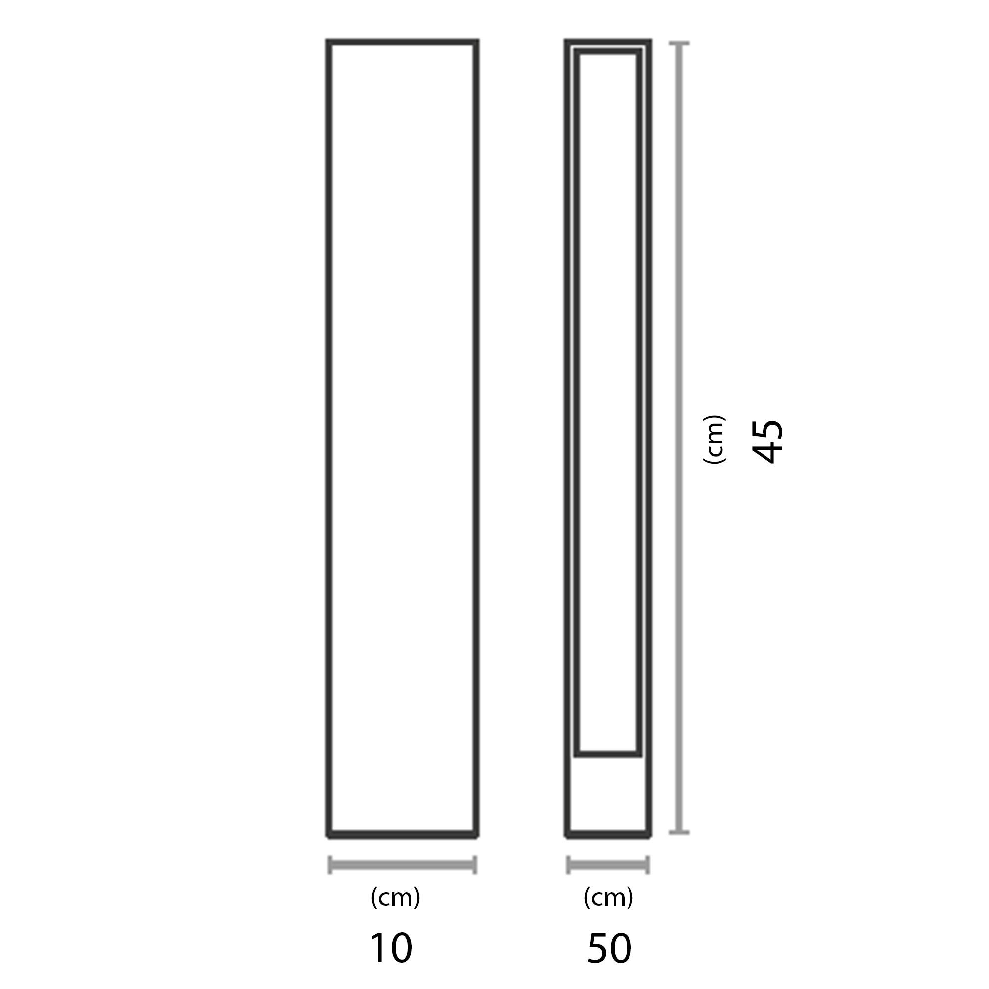 Baliza de jardín LED exterior DELI 45 cm 450 lm aluminio negro resistencia IP65 - 3