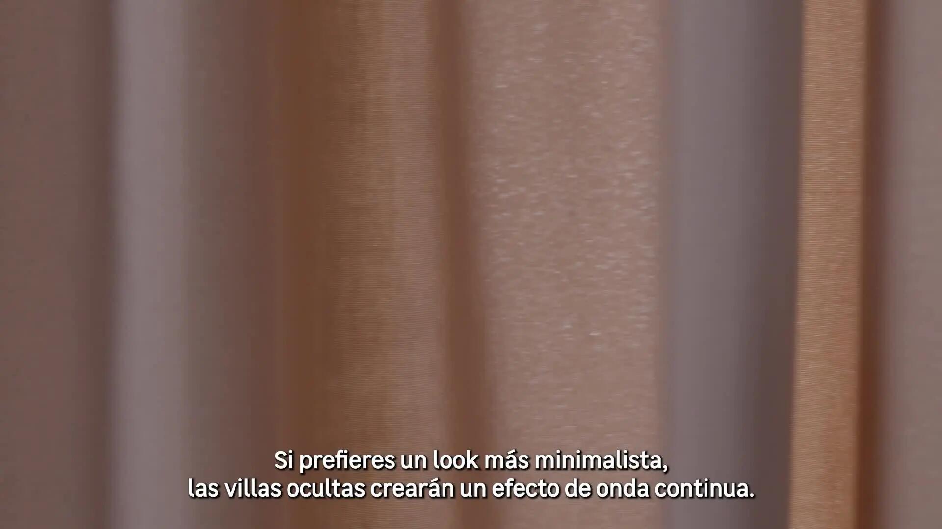 Cortina cinta frunce, trabillas térmica opaca Ragnar poliéster terciopelo de 200x280cm INSPIRE liso beige. Incluye cinta termoadhesiva - 9
