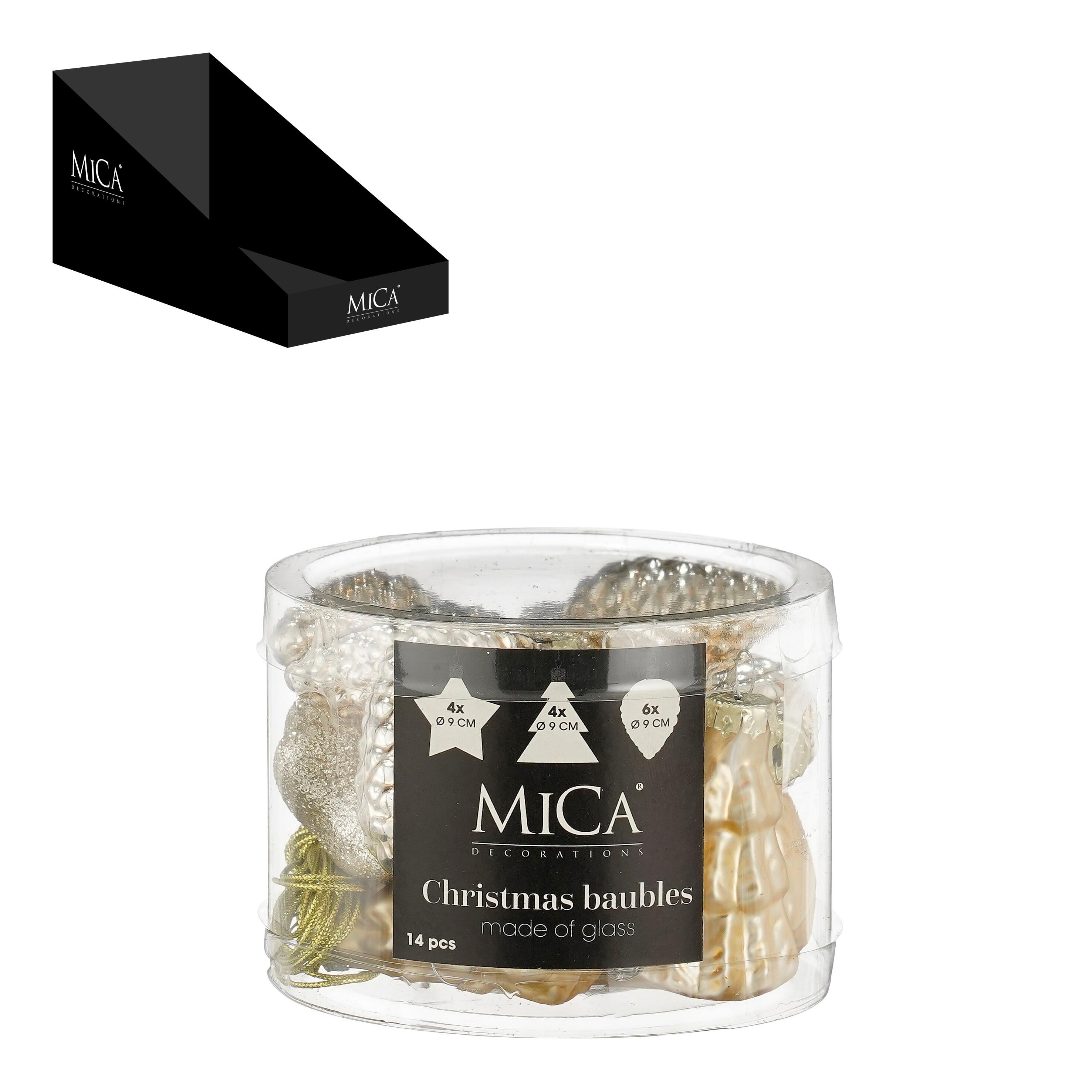 Conjunto de 14 enfeites de natal ⌀6.5 cm champagne - 2