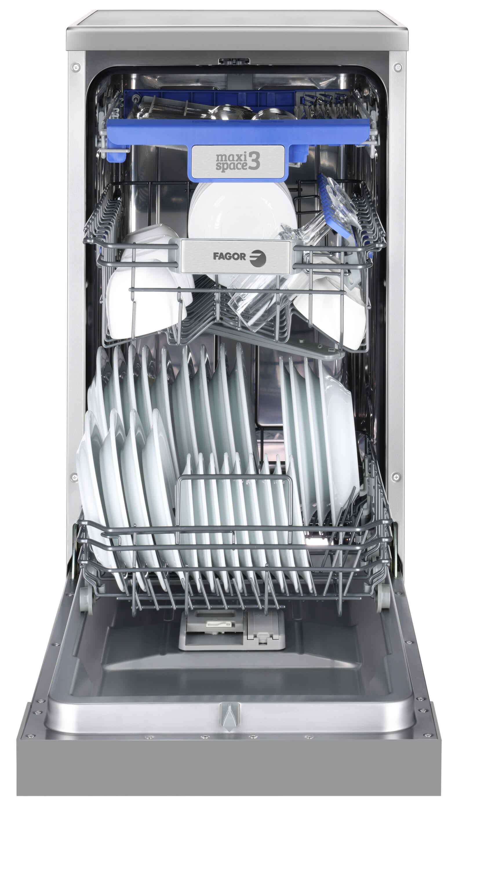 Lavavajillas FAGOR 4LVF-437ADX 10 cubiertos 10 programas con inicio diferido inox 45cm clase C - 2