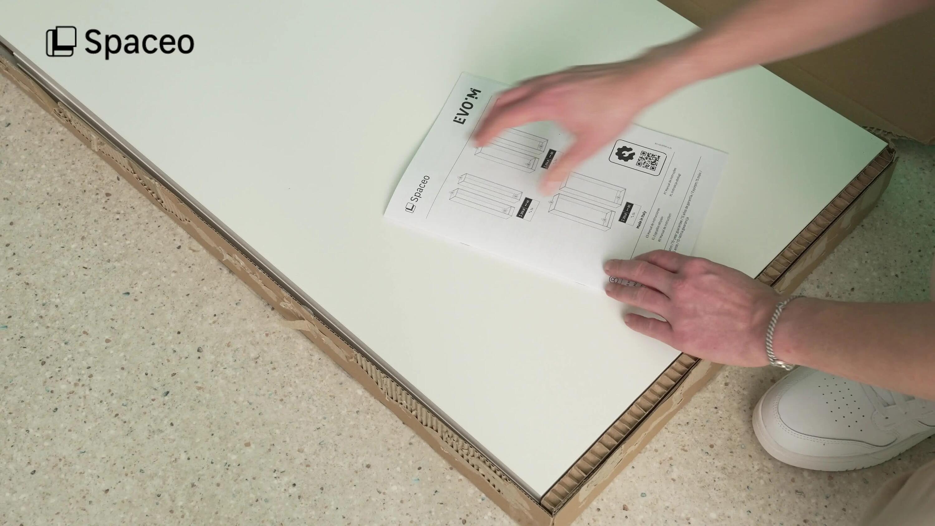 Módulo 204,8x80x54 cm branco Spaceo Evo'M - 12