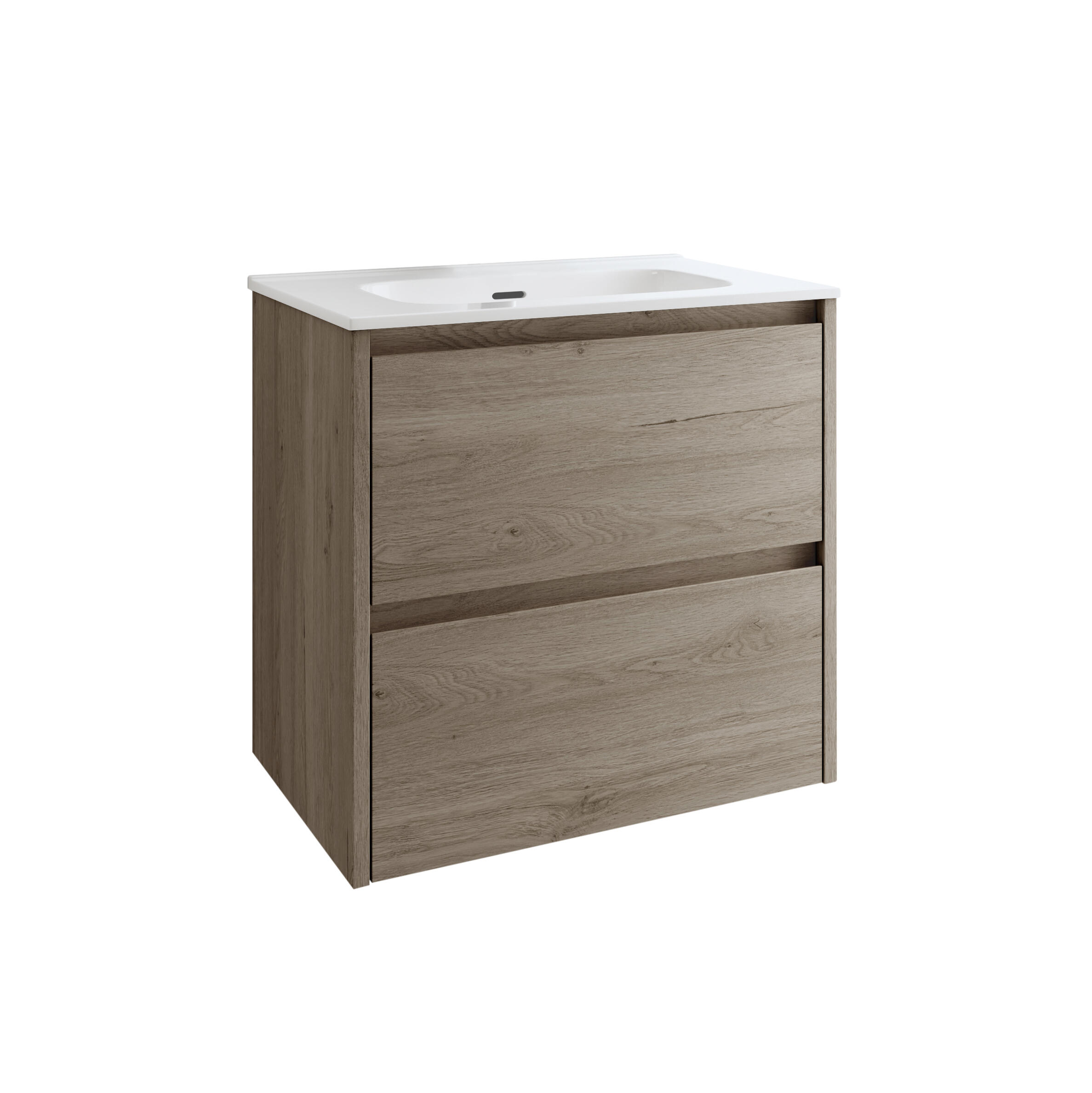Mueble de baño con lavabo  Moon roble gris  60x45 cm - 2