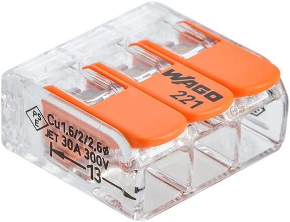 Borne de connexion 3 entrées 6MM2 WAGO S221 lot de 3 - 2