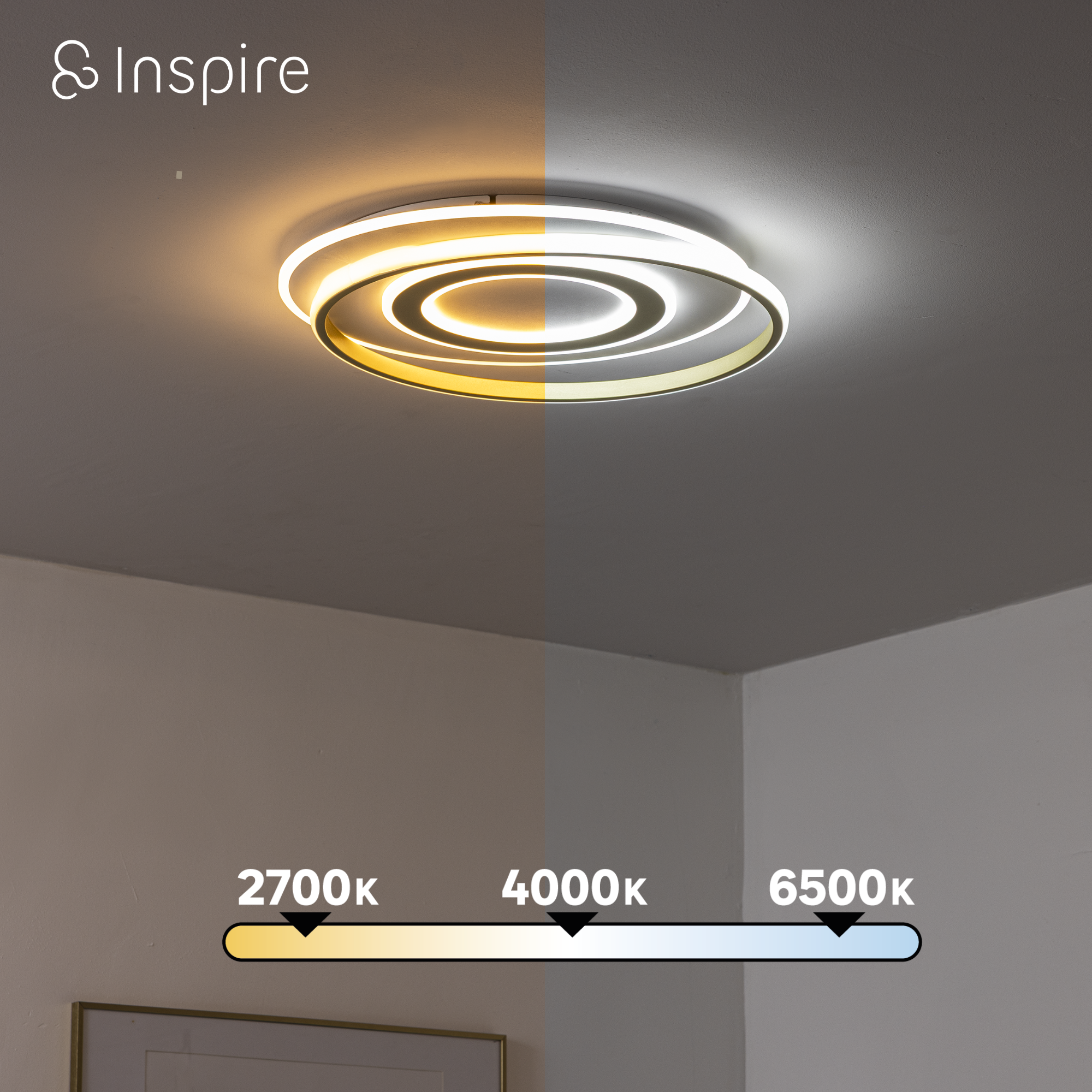 Plafoniera LED Emingo Ø 55.5 cm bianco IP21, 13500 lumen INSPIRE - 9