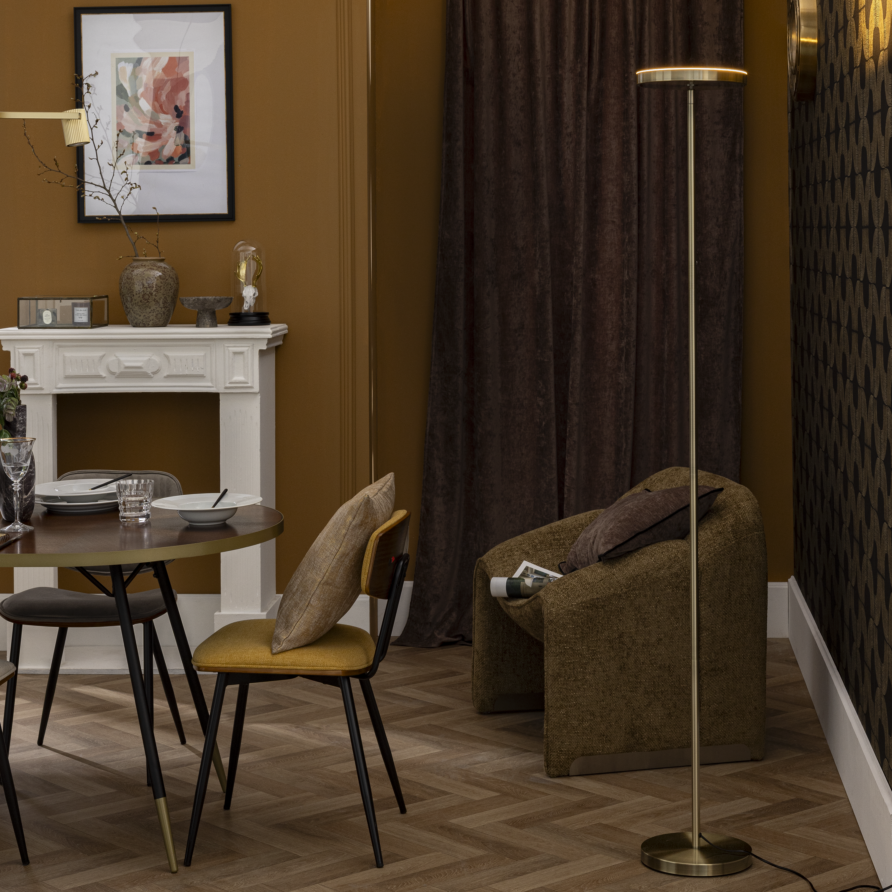 Lampa podłogowa Osana mosiądz 3200 lm LED Inspire - 10