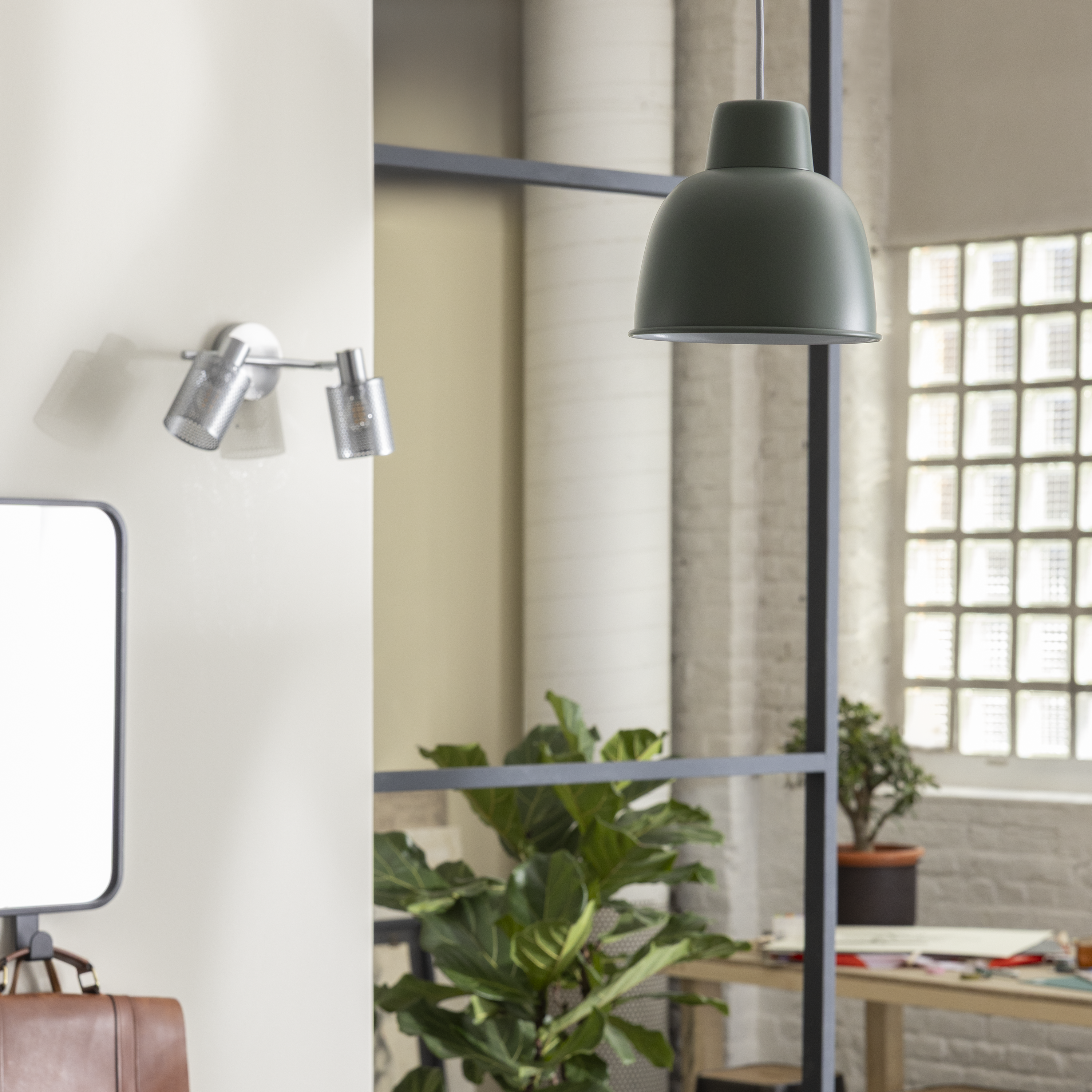 Lampa wisząca Melga szara E27 Inspire - 3