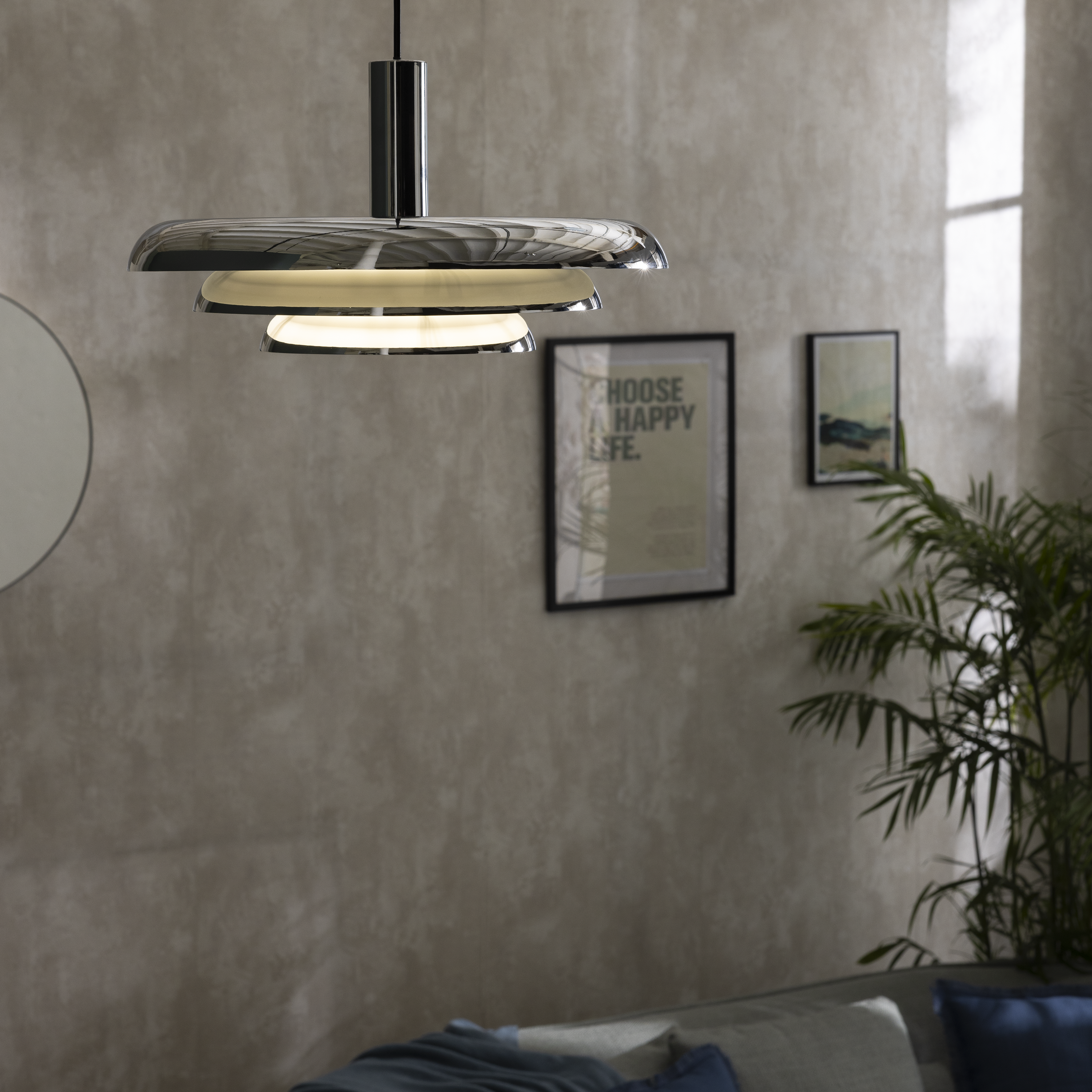 Suspension Prunella fer, chrome, Diam.41 cm INSPIRE, E27 - 2