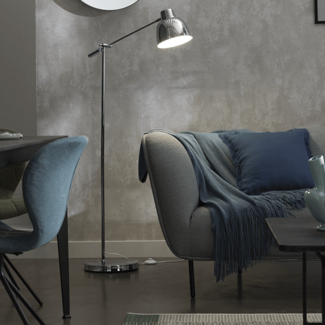 Lampa podłogowa Melga chrom E27 180 cm Inspire