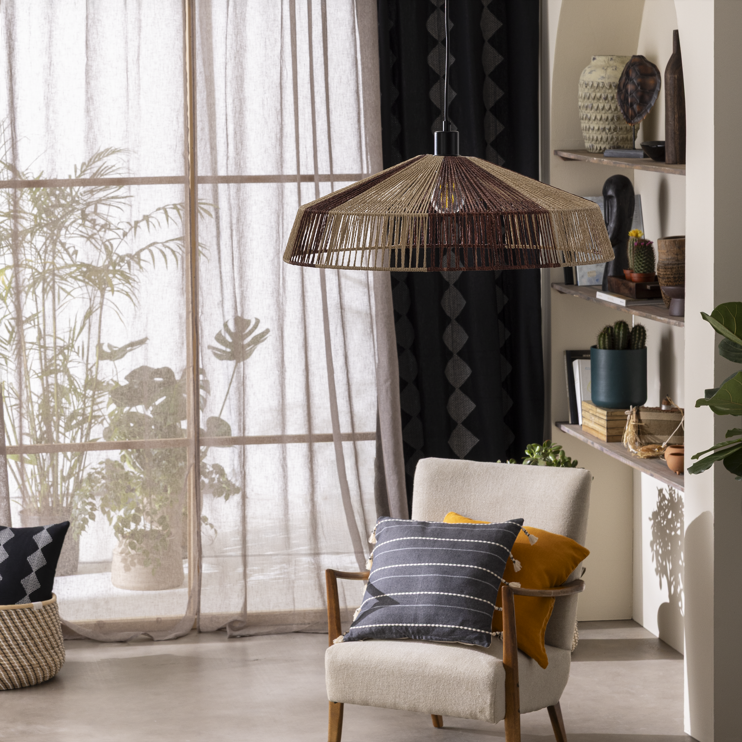 Lampa wisząca Mikona natural E27 58 cm Inspire - 4