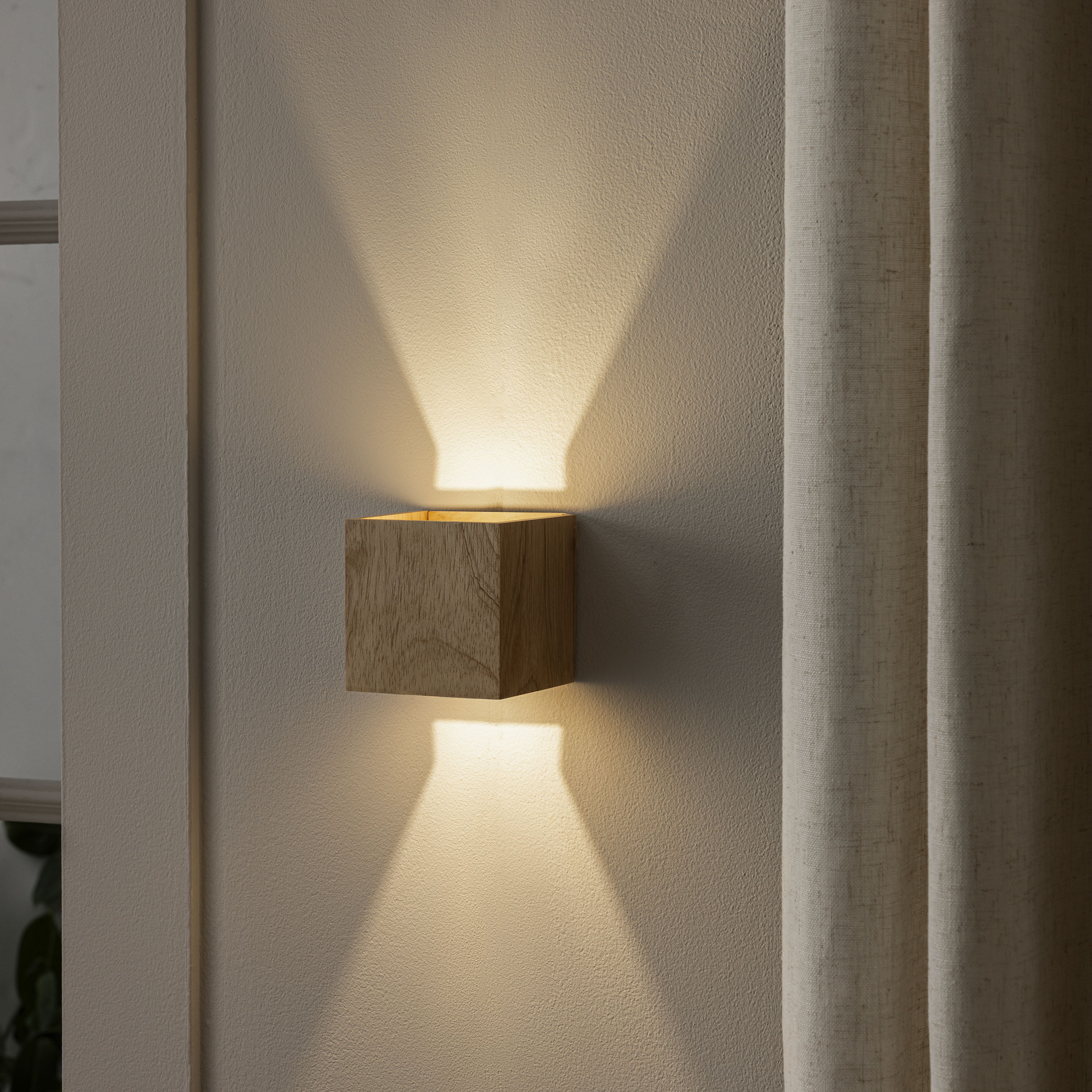 Candeeiro  de parede  LED 3000K KUBBO madeira - 6