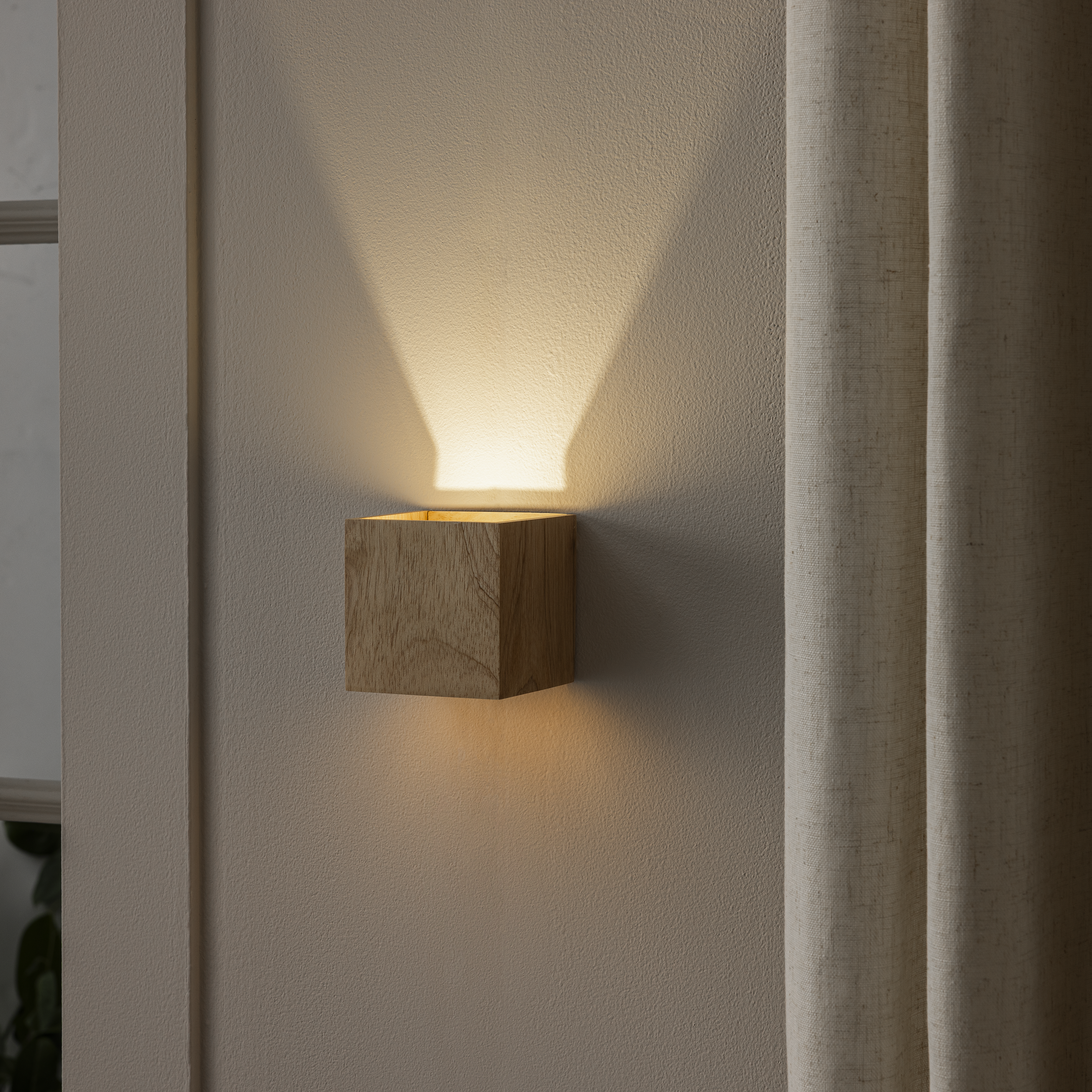 Candeeiro  de parede  LED 3000K KUBBO madeira - 5