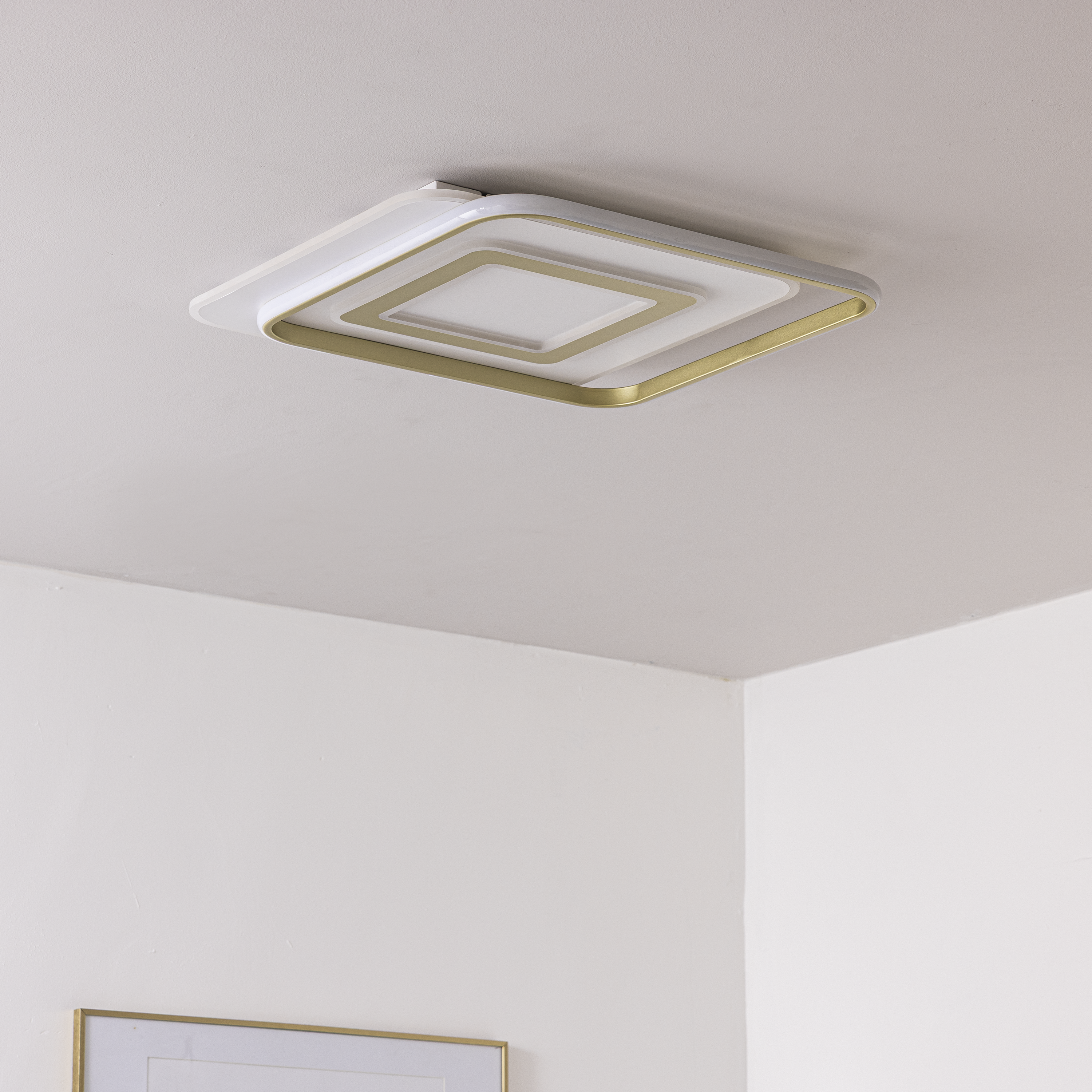 Plafonnier LED Emingo laiton, 13500 lumens, variation de blancs, INSPIRE, L.48cm - 6