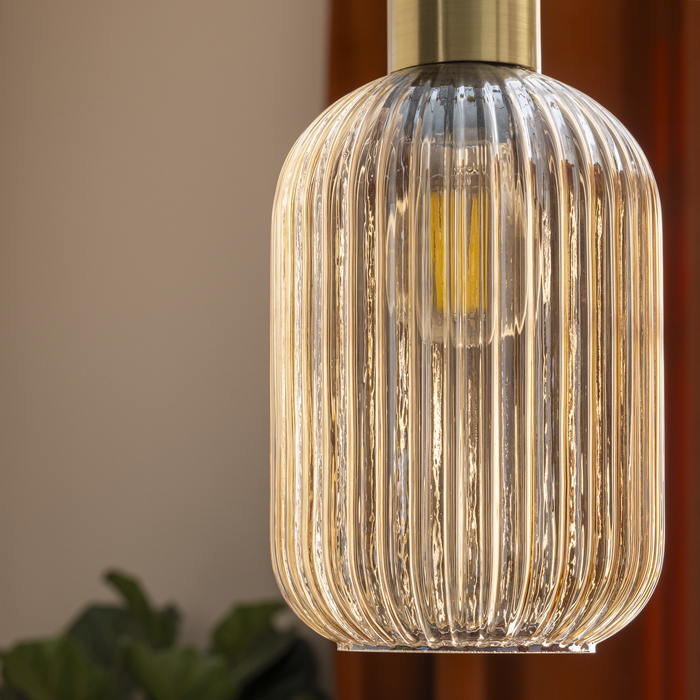 lampada a sospensione in vetro