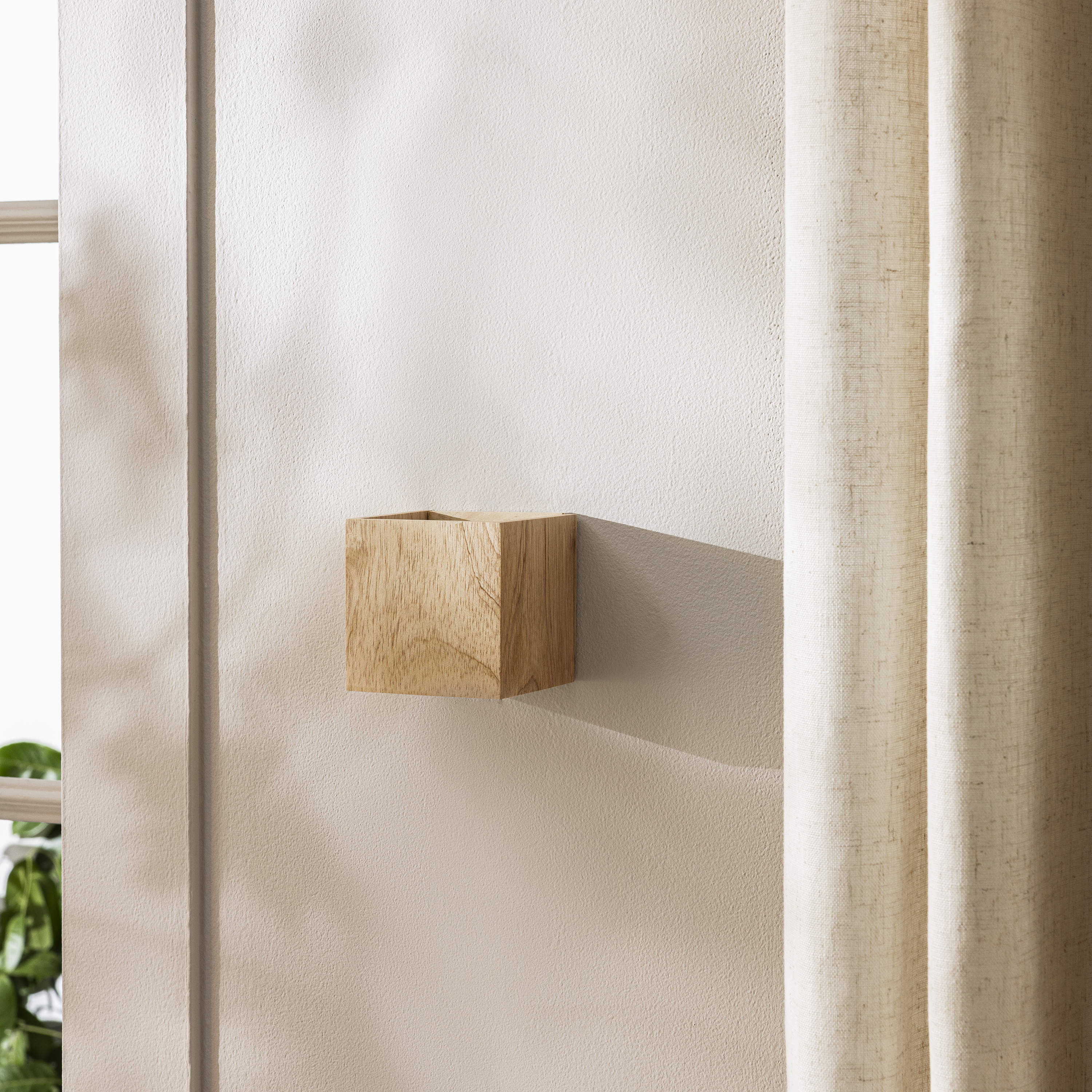 Candeeiro  de parede  LED 3000K KUBBO madeira - 3