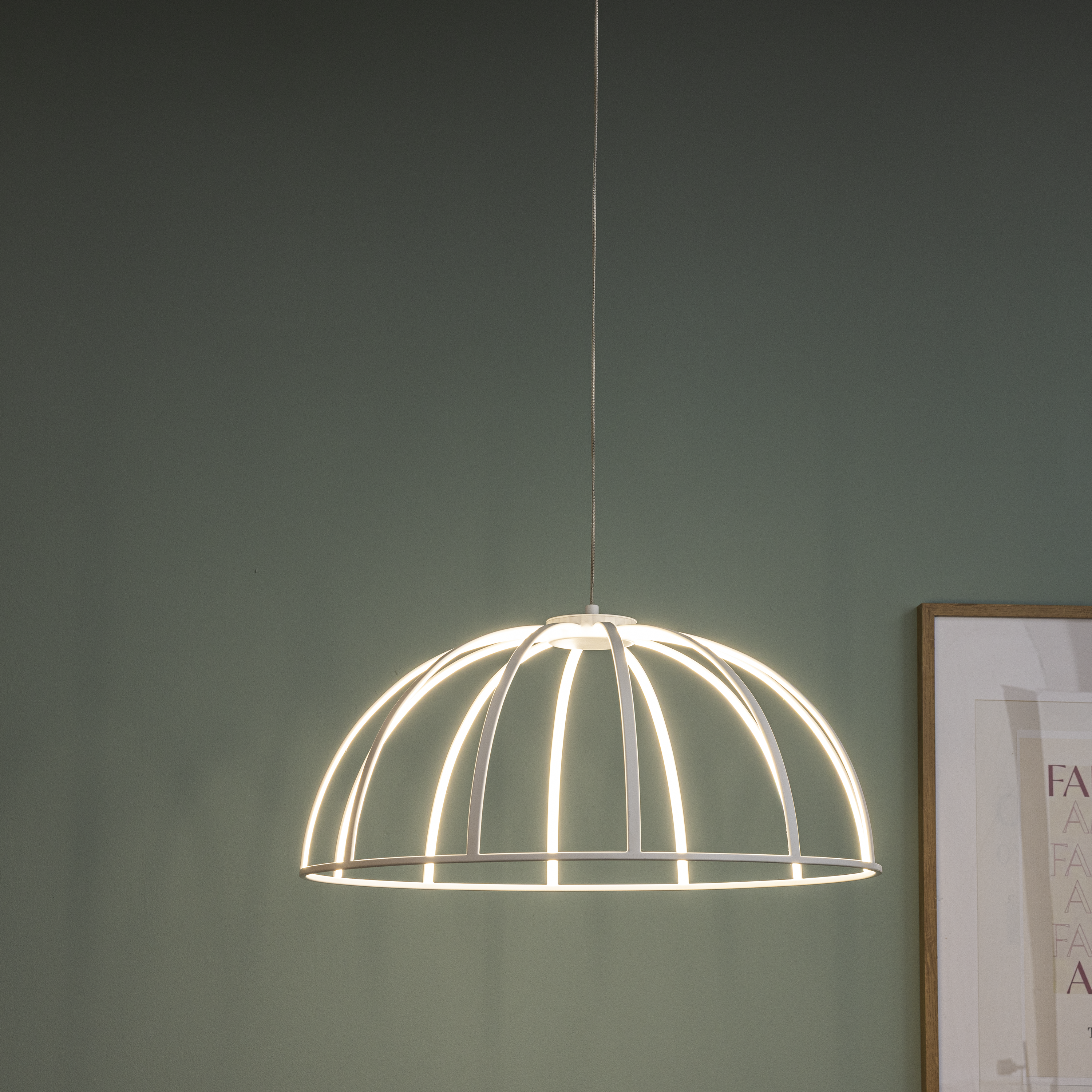 Lampa wisząca Nilda biała LED Inspire - 6