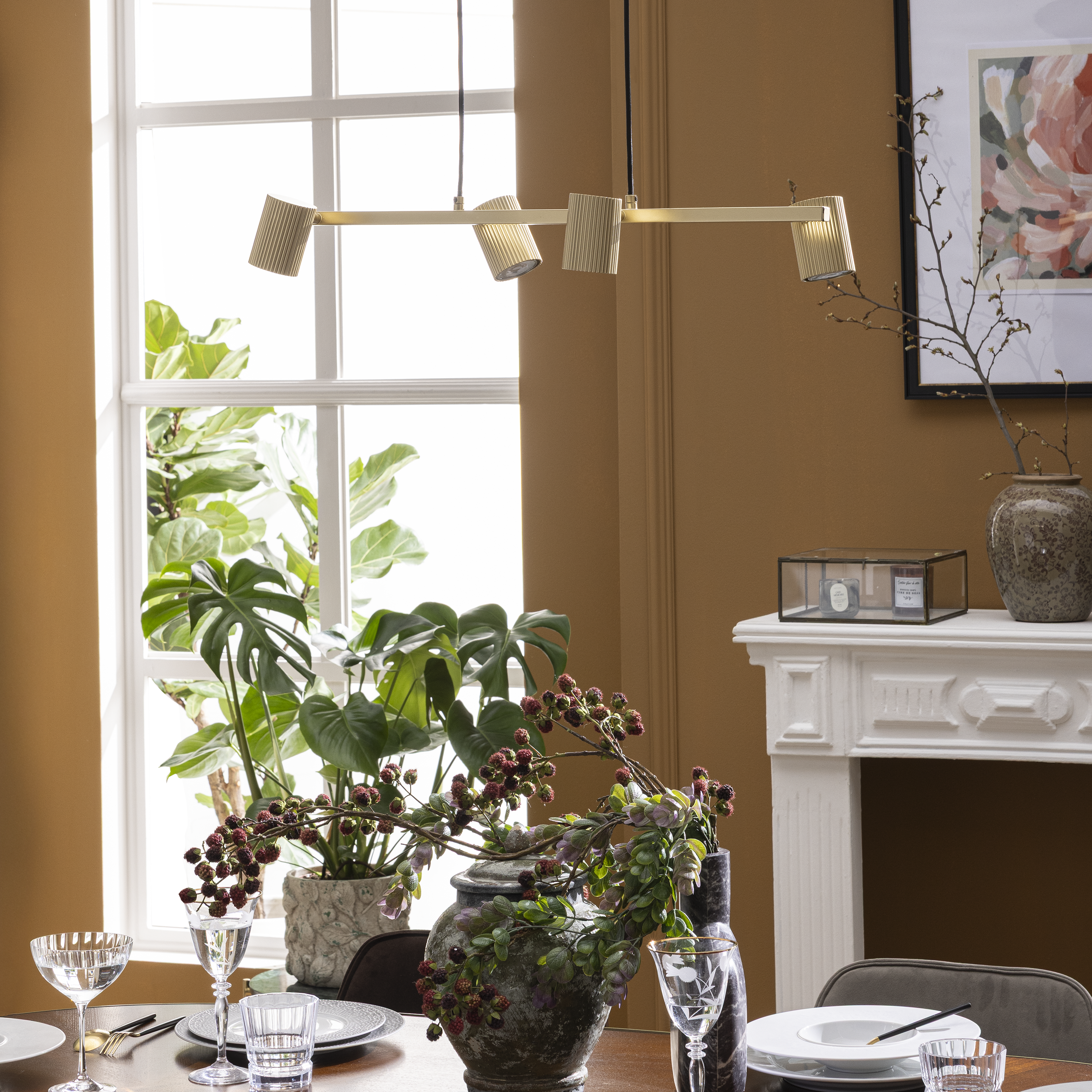 Lampa wisząca Fabio złota 4 x GU10 Inspire - 7