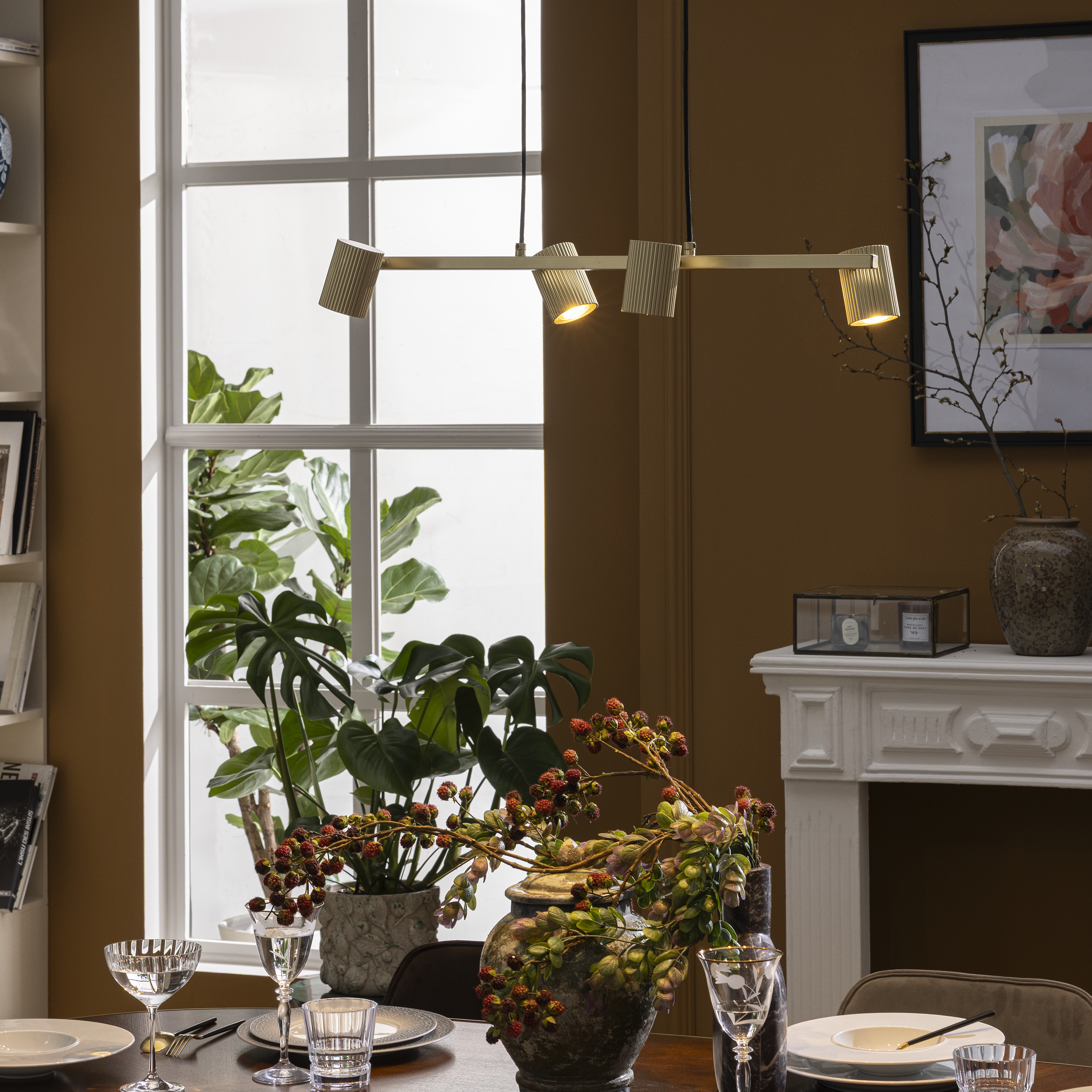 Lampa wisząca Fabio złota 4 x GU10 Inspire - 6