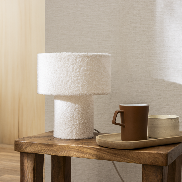 Lampa stołowa Nans biała E27 Inspire