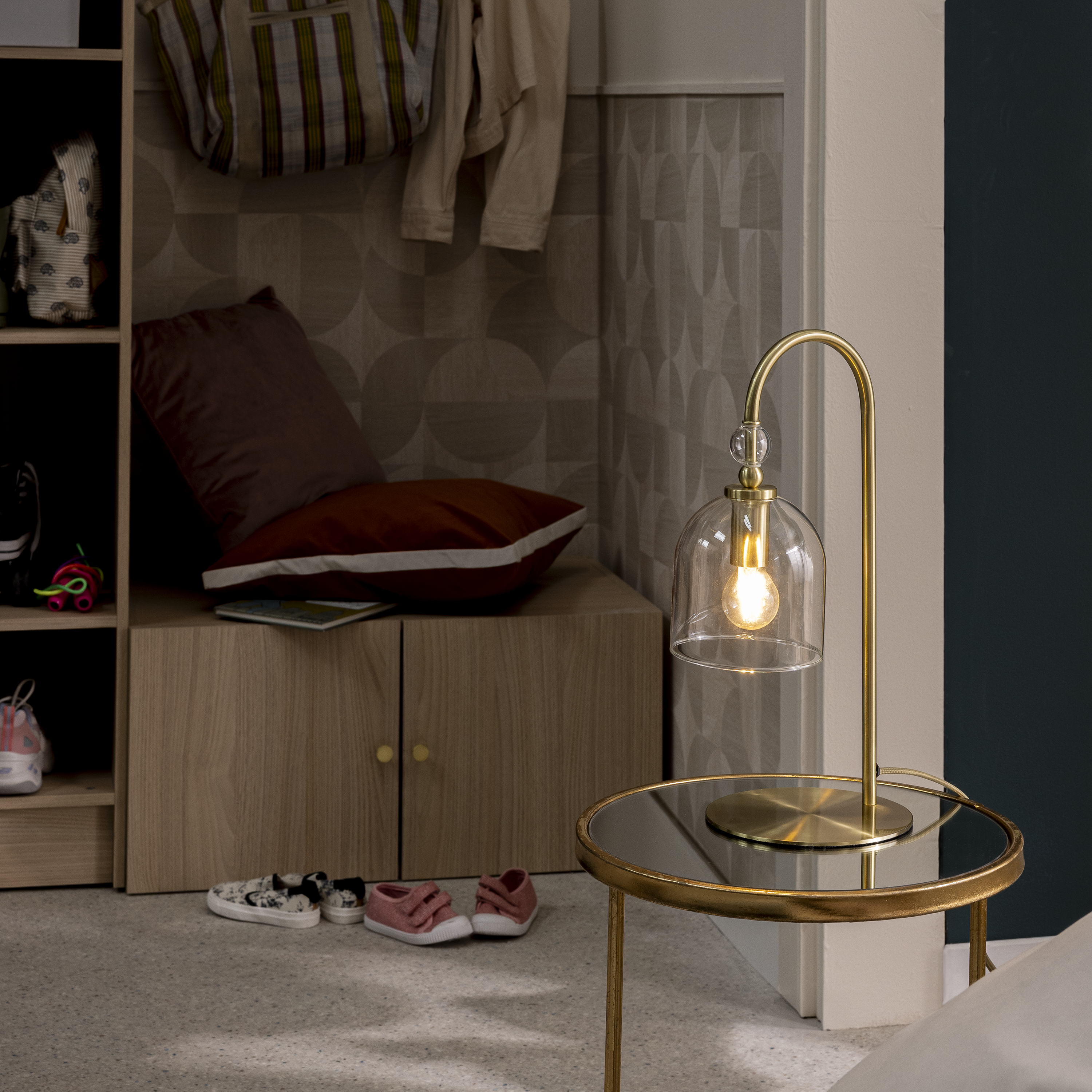 Lampa stołowa Lipsia złota E14 Inspire