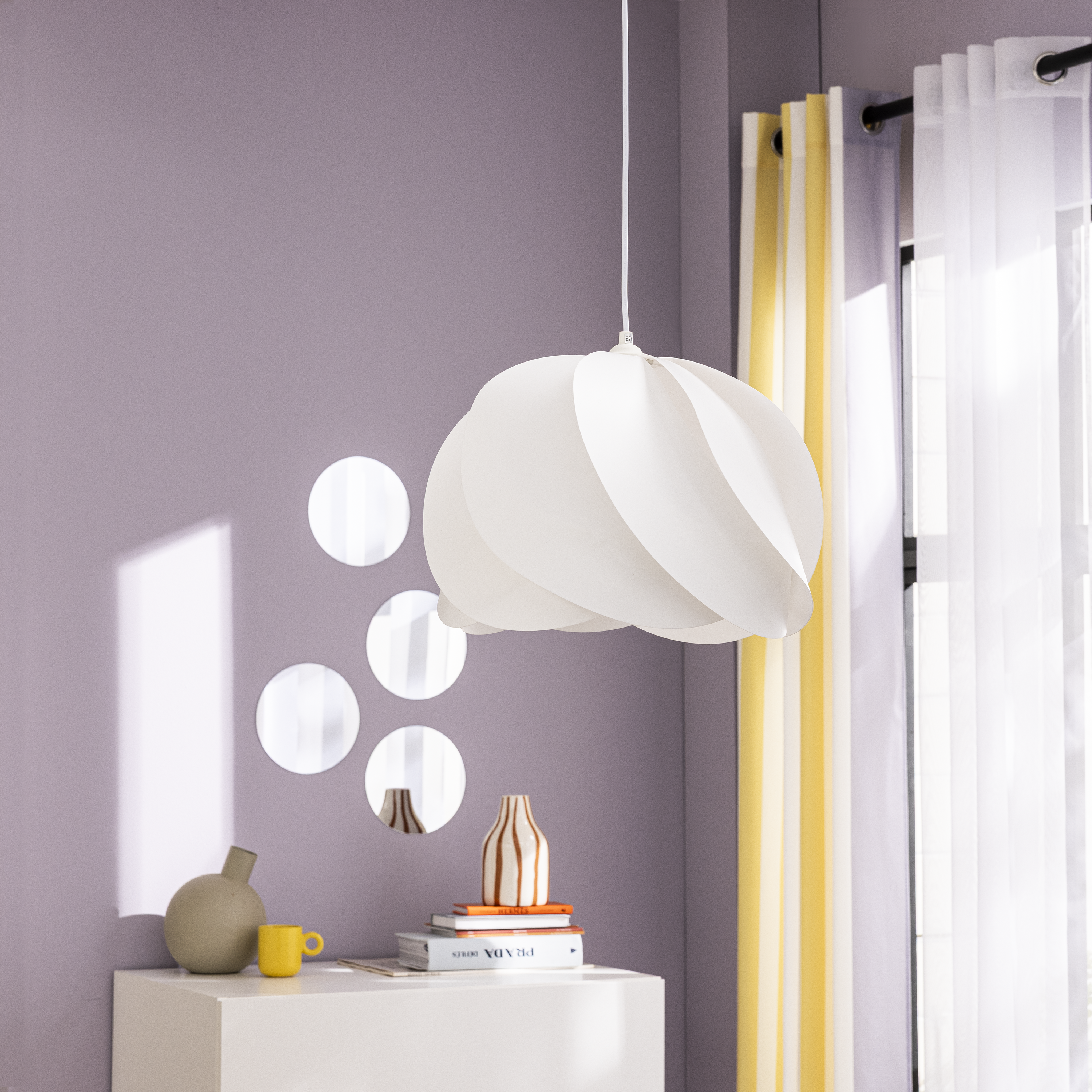 Suspension Fidji polypropylène, blanc, Diam.40 cm INSPIRE, E27 - 4