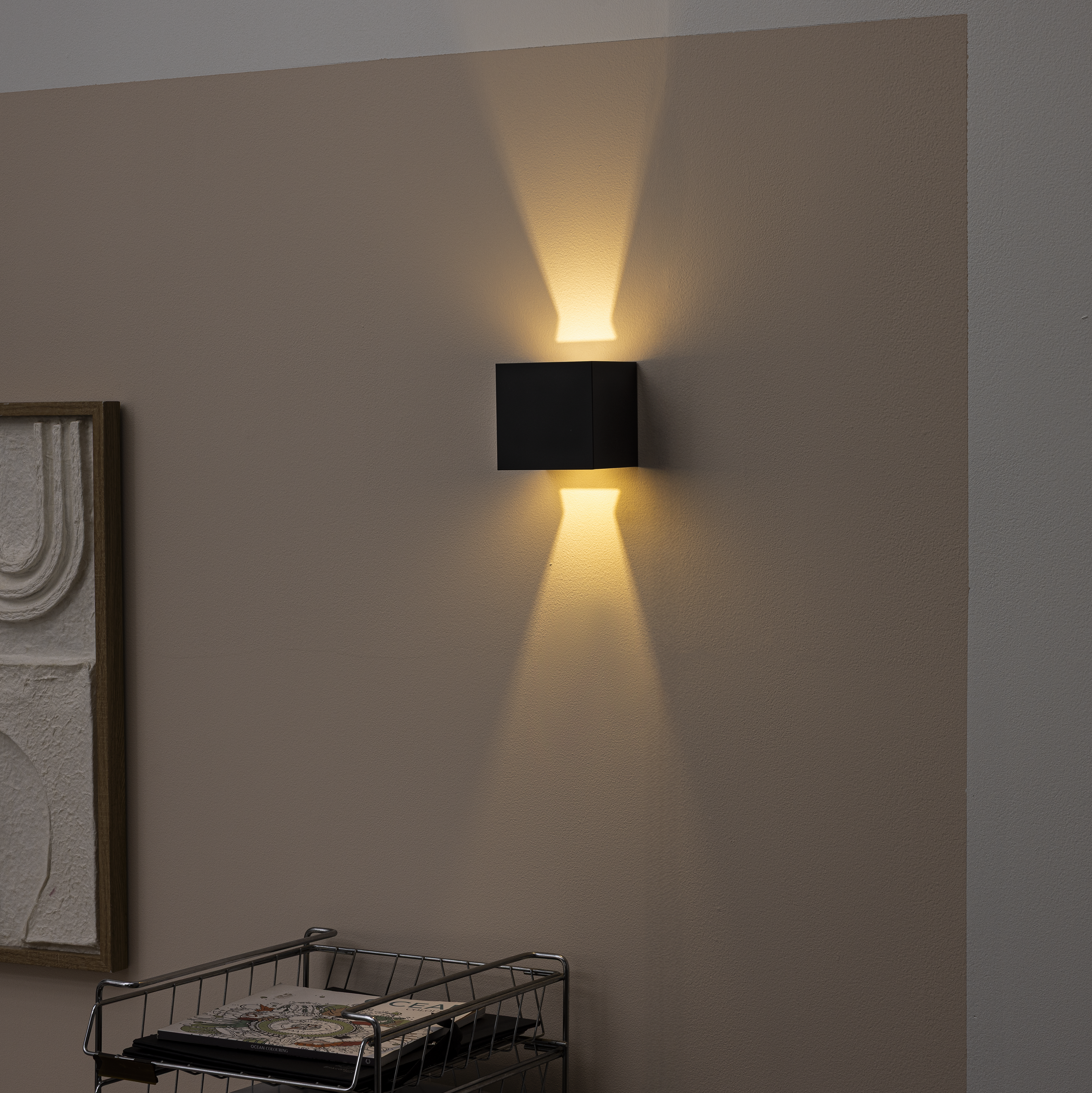 Candeeiro  de parede  LED 3000K KUBBO preto - 3