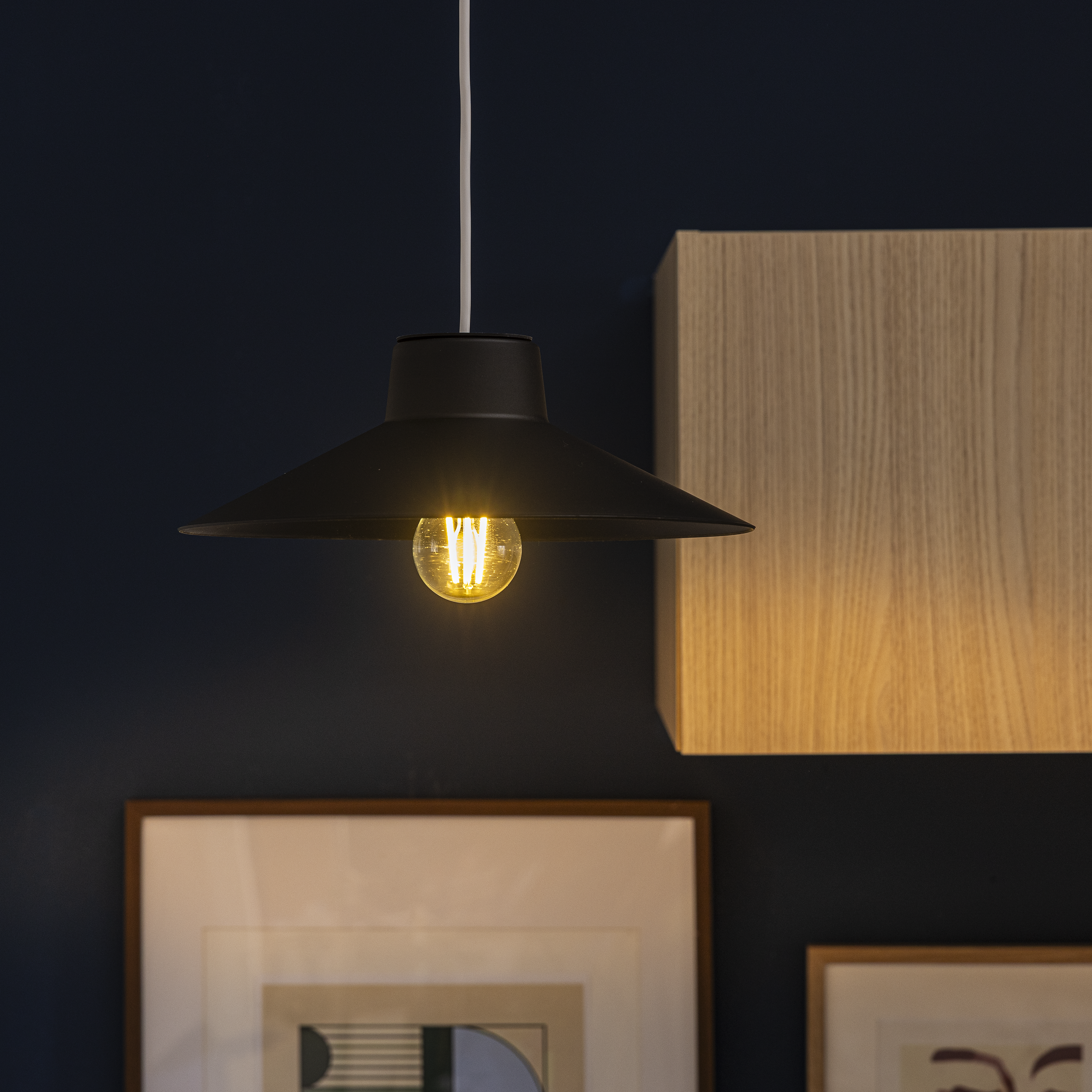 Suspension Lubica polypropylène, noir, Diam.32 cm INSPIRE, E27 - 3