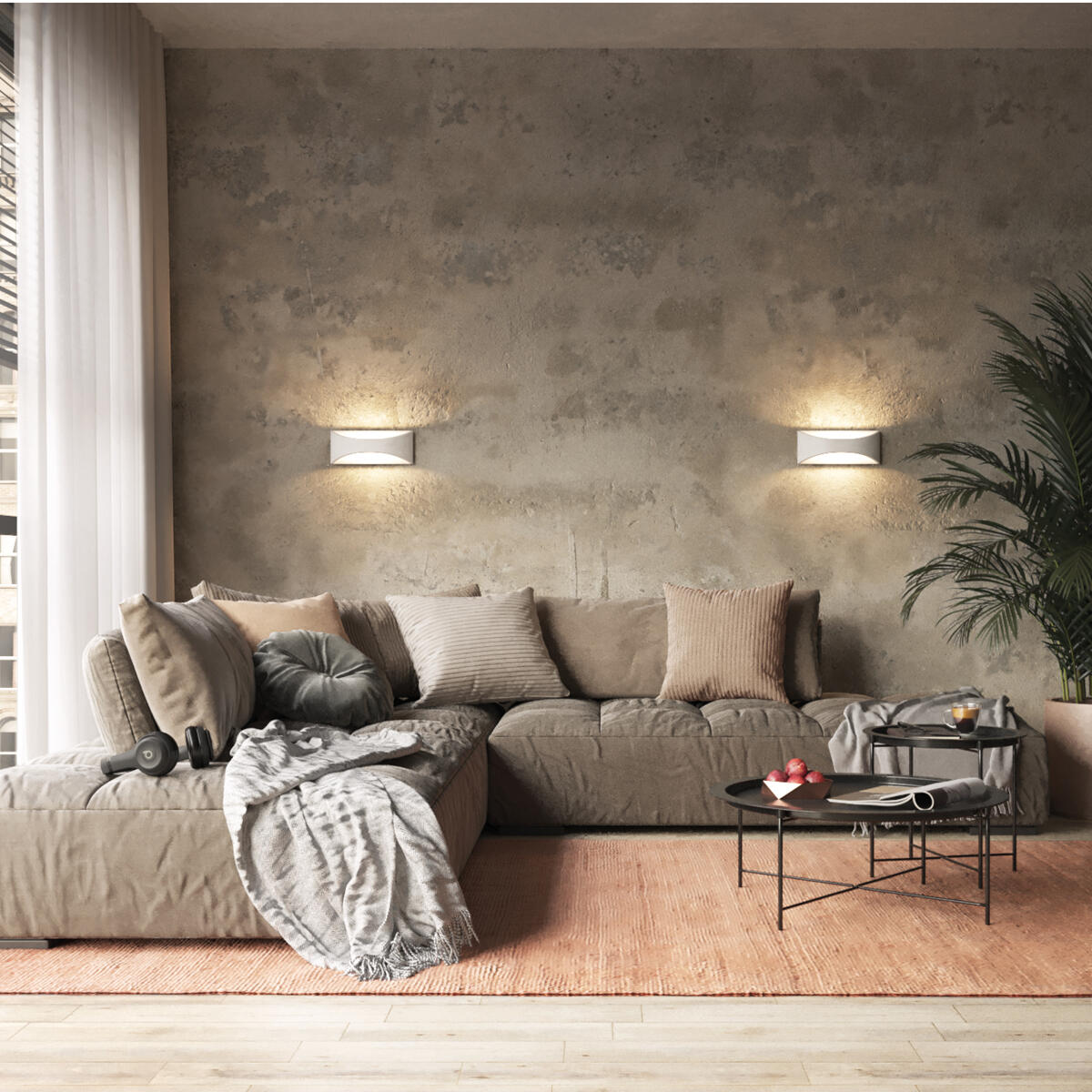 Applique LED da esterno Moon doppia luce bianco IP65, luce bianco naturale 960 lumen, SOVIL - 3