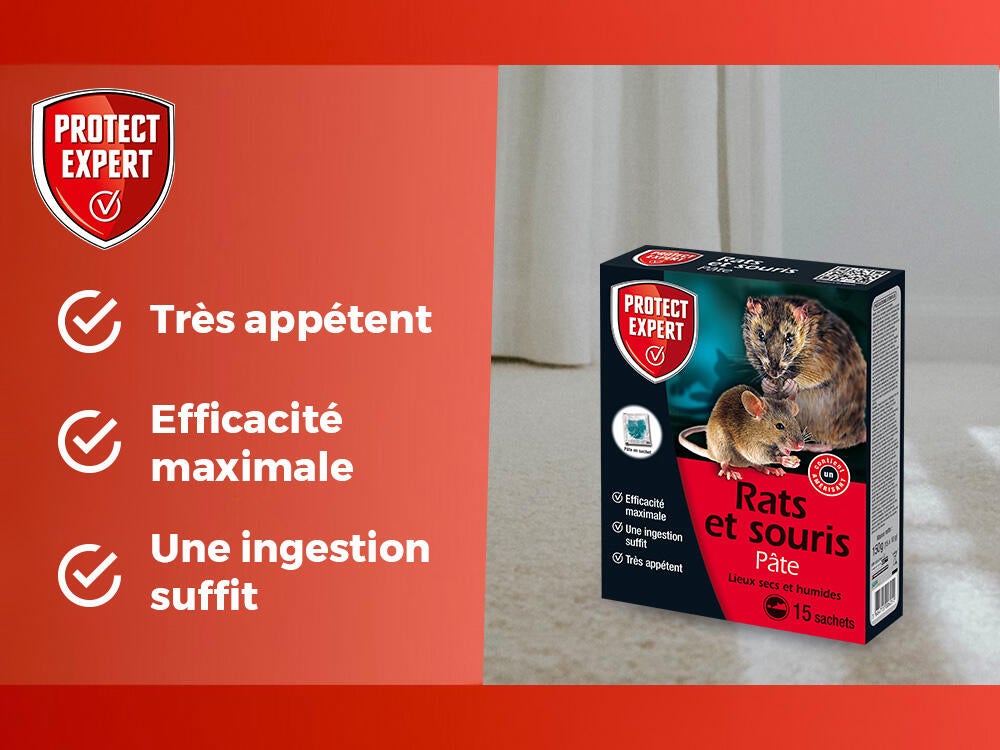 Pâte antirats et souris PROTECT EXPERT, 150g - 5