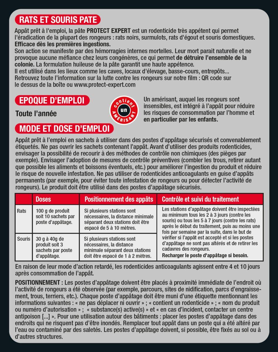 Pâte antirats et souris PROTECT EXPERT, 150g - 2