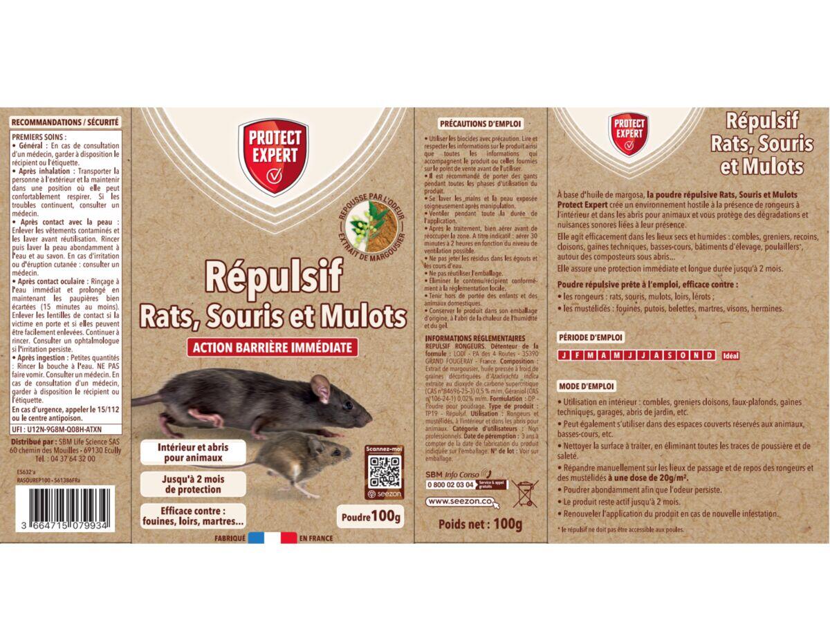 Répulsif antirats et souris PROTECT EXPERT, 100g - 2