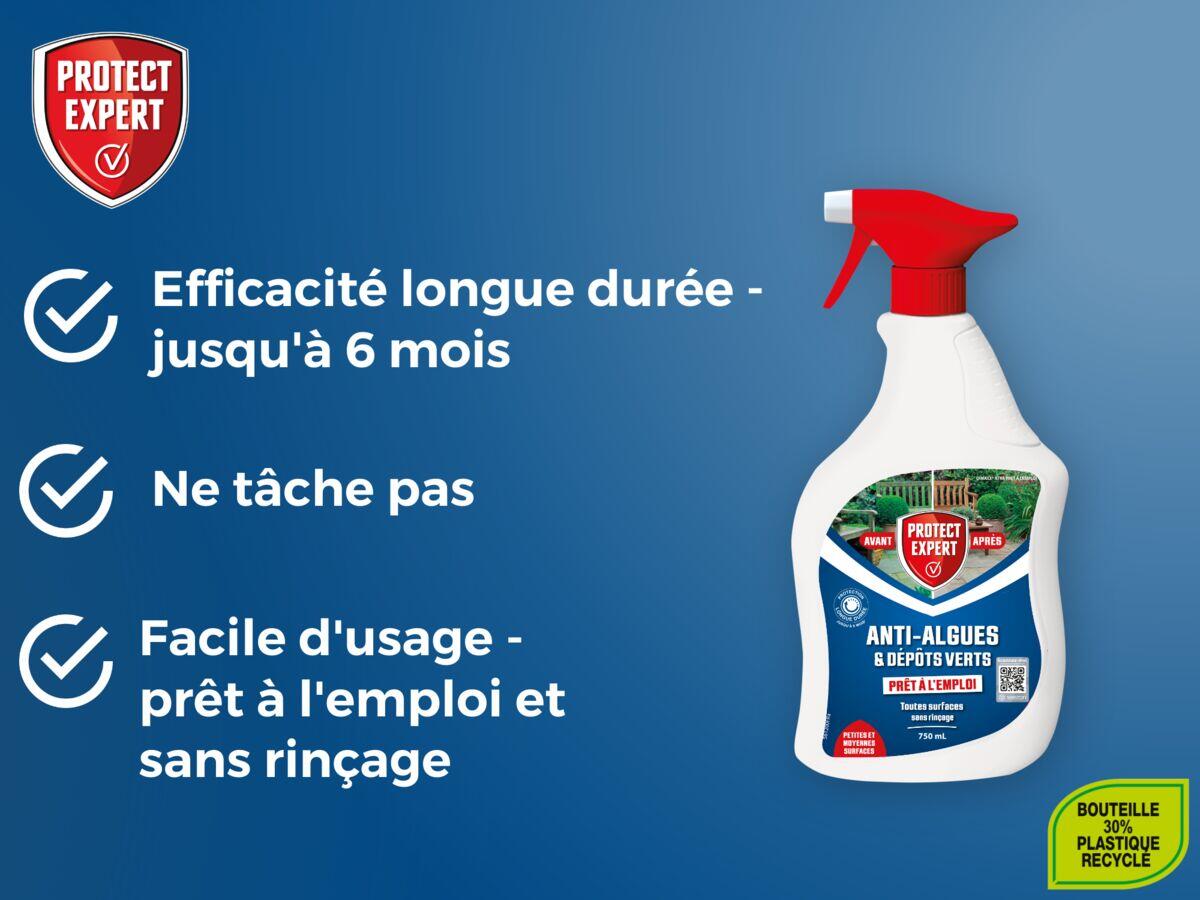 Anti-Algues  Dépôt Vert Pulvérisateur - 750ml - Prêt à l'emploi - 3