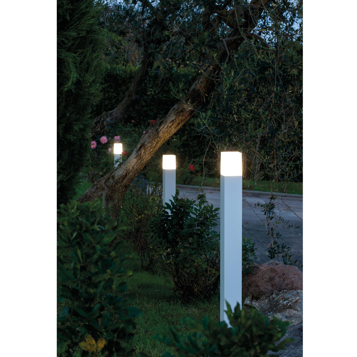 Lampione da giardino LED, Kube H 80 cm, bianco 500 LUMEN, IP54 - 2