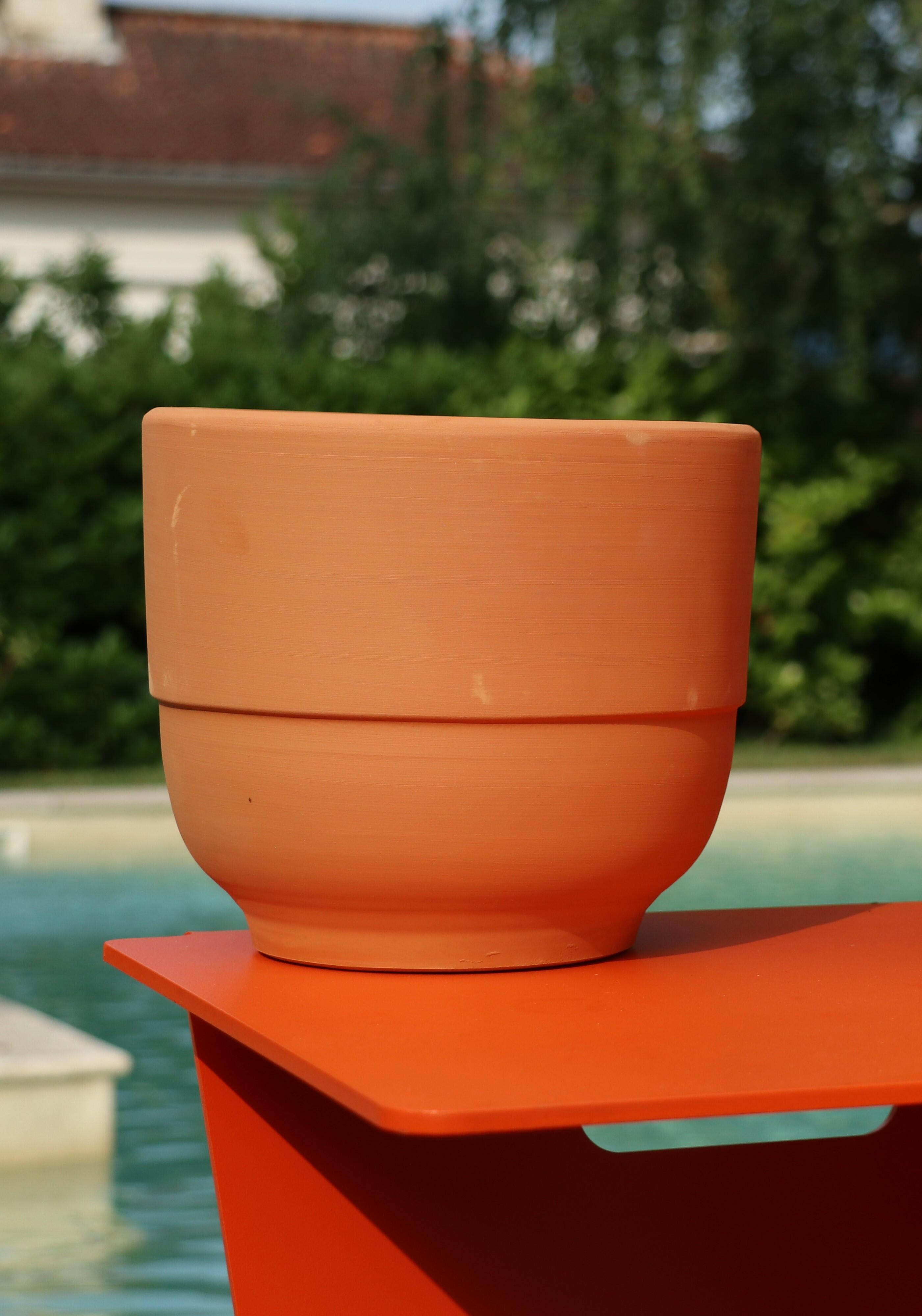 Pot De Fleurs PEPIA 40 Cm – Terre Cuite Imitation – Polypropylène Recyclé – Capacité 25L – Pour Intérieur Et Extérieur