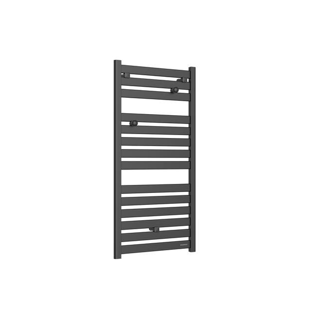 Sèche-serviettes eau-chaude Majori EQUATION 550W H.114.6 x l.54.5 cm droit noir
