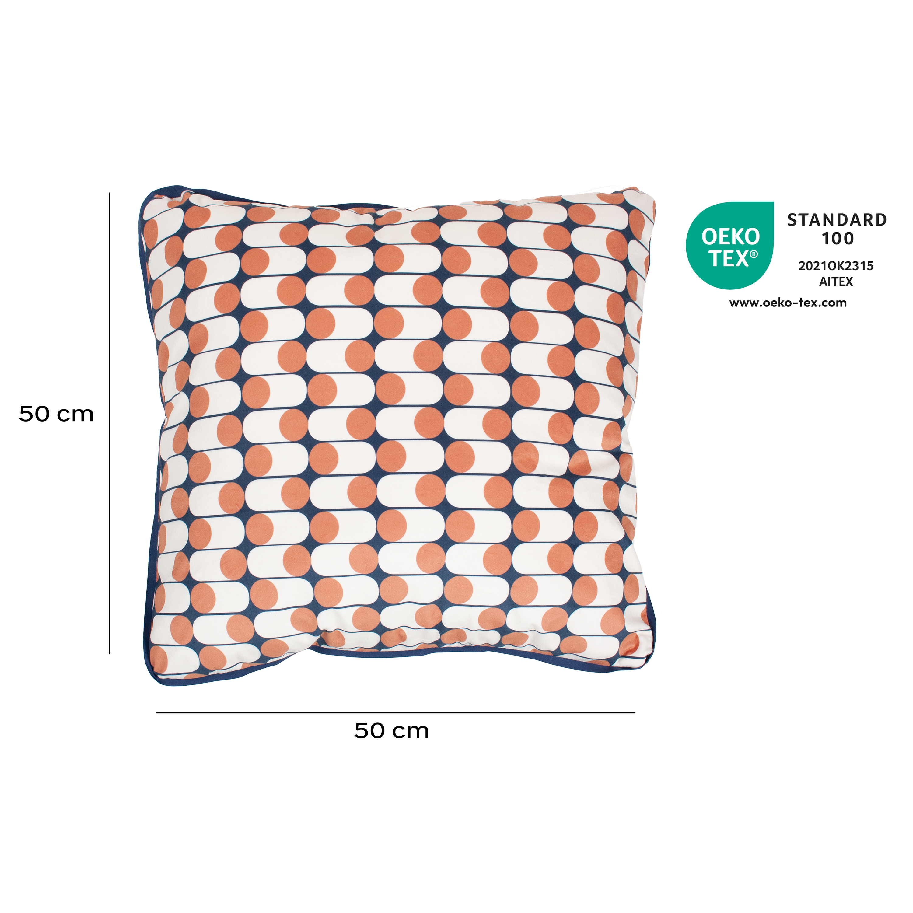 Housse de coussin Strok multicouleur, 50 x 50 cm - 3