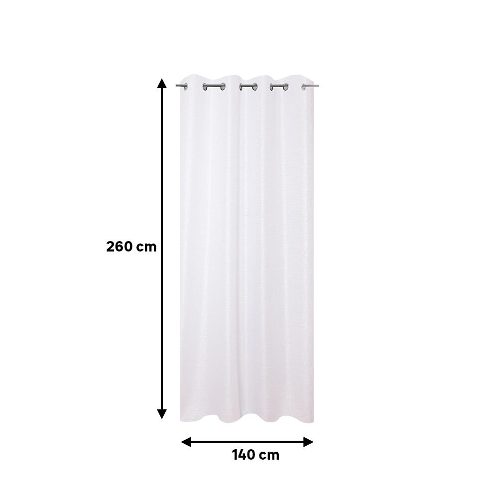 Cortinado ilhós Dario 140x260cm branco prata Inspire - 5