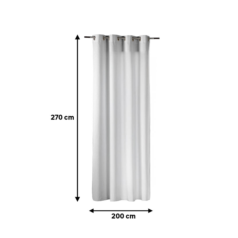 Cortinado ilhós Ayden 200x270cm branco - 8