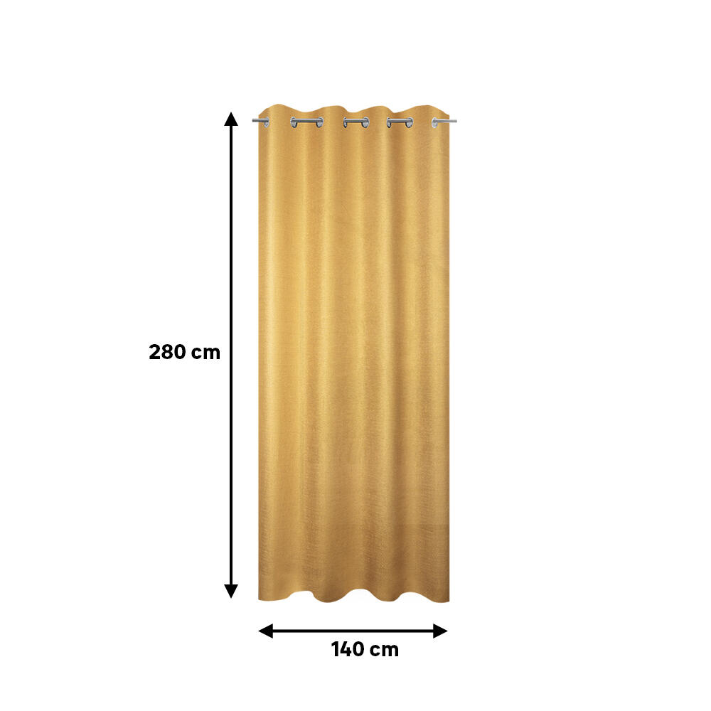 Visillo  ollaos Dario  INSPIRE liso amarillo dore de 140x280cm - 2