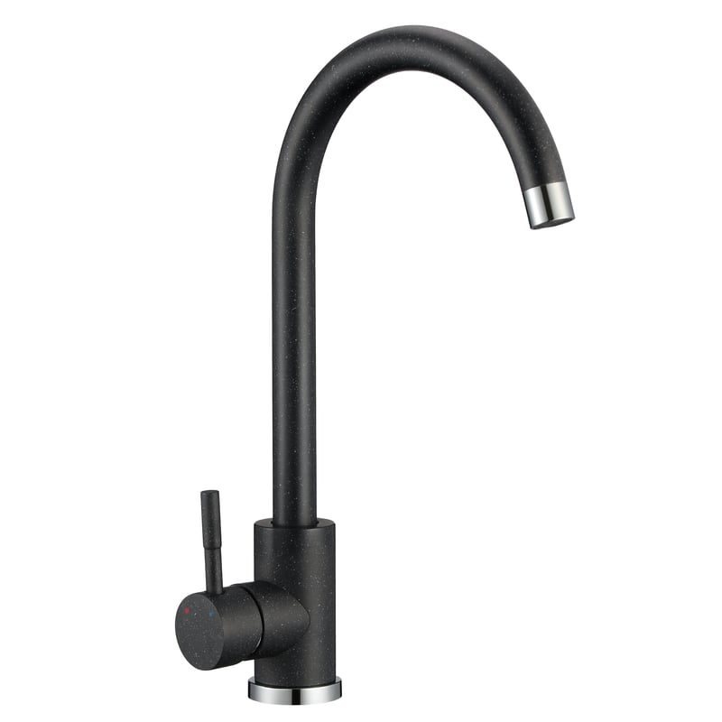 Bateria kuchenna Boco czarna matowa/chrom z wylewką U Kuchinox