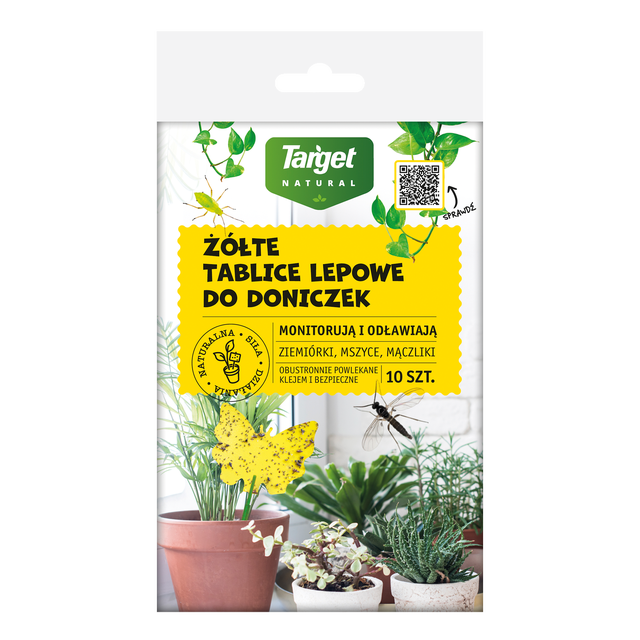 Żółte tablice lepowe do doniczek 10 szt. Target