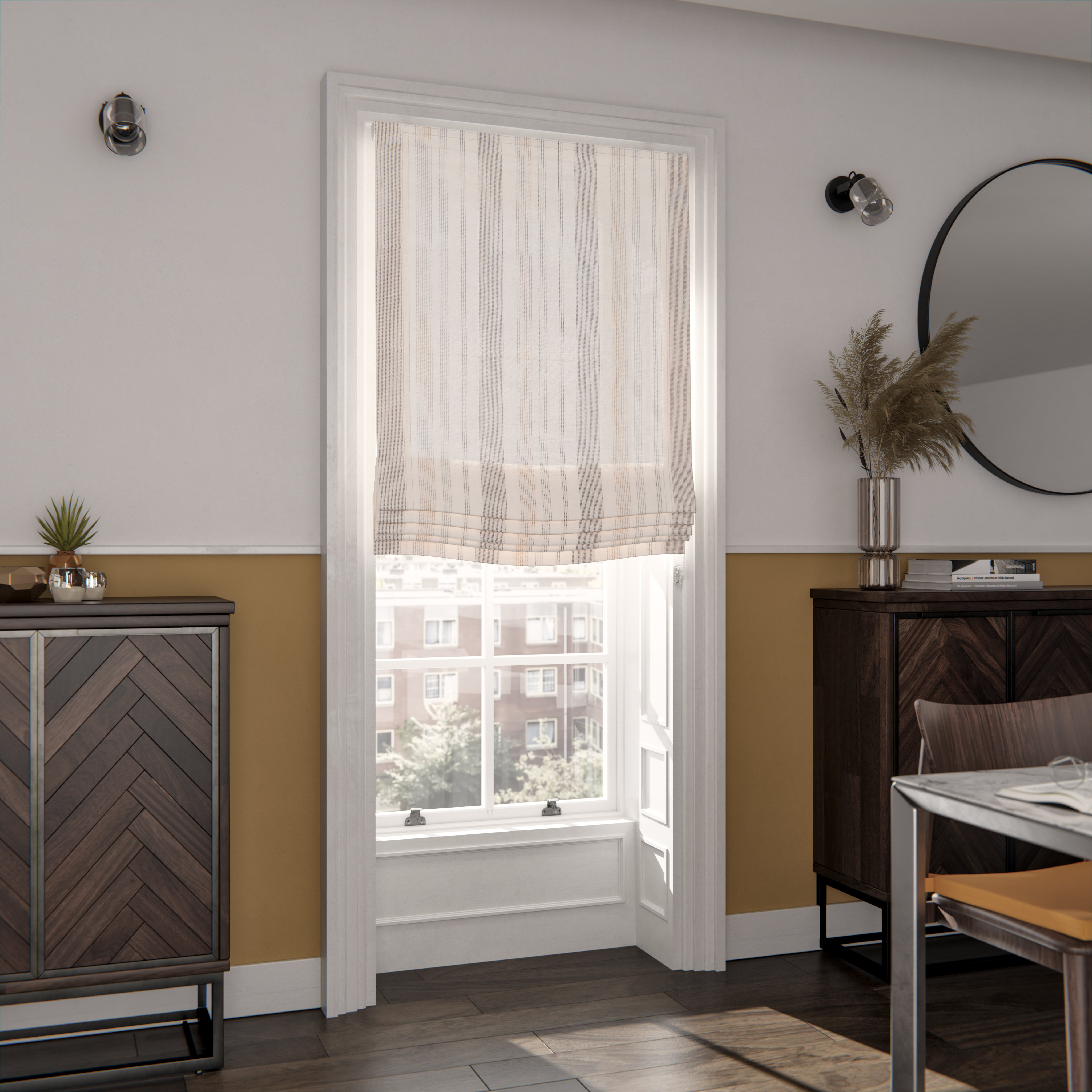 Estor plegable paqueto rayas palermo multicolor de 90x175 cm