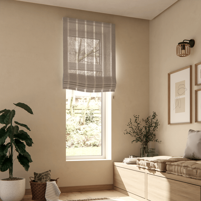 Estore Japonês PLISSADO COMPACTO 75X175CM CANOS CINZA