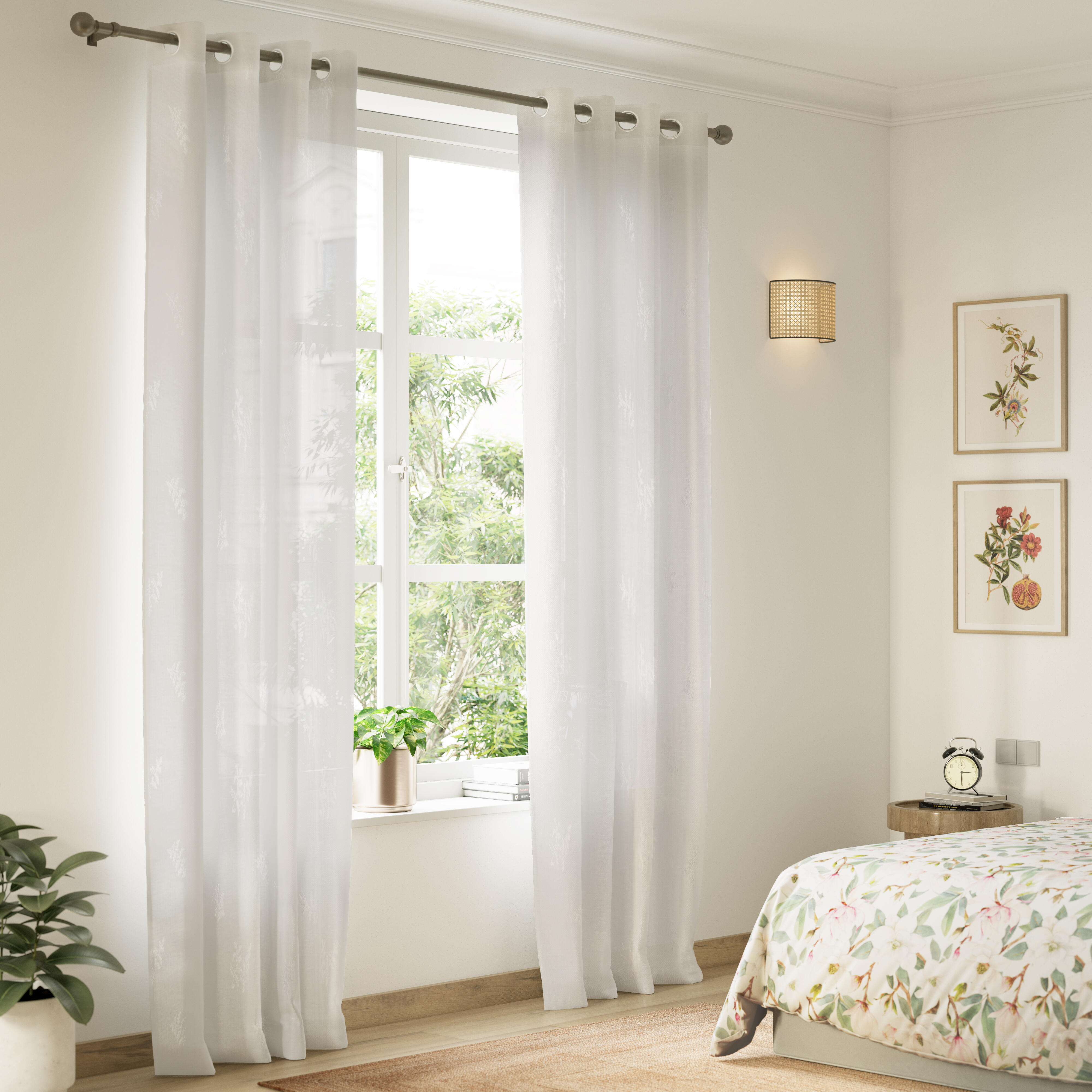 Visillo  ollaos Opheline  INSPIRE liso blanco de 140x280cm - 3