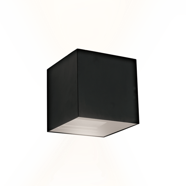 Applique LED, aluminium, noir, Kubbo, INSPIRE