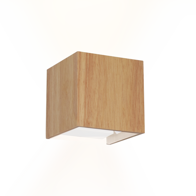 Candeeiro de parede LED Kubbo 900lm 3000K 10 cm madeira Inspire