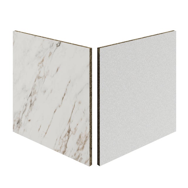 Crédence stratifié Terrazzo verona/Marbre calia L.300 x H.64 cm, Ep.9 mm