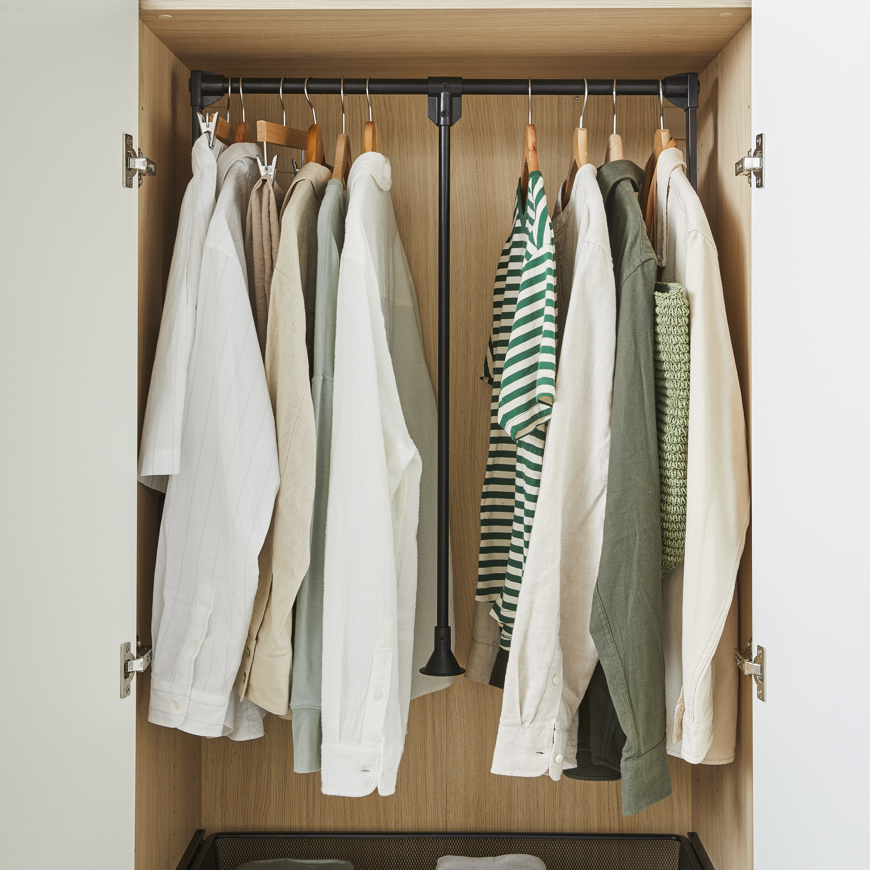 Varão deslizante rebatível preto 40-80 cm Spaceo Evo'M - 3