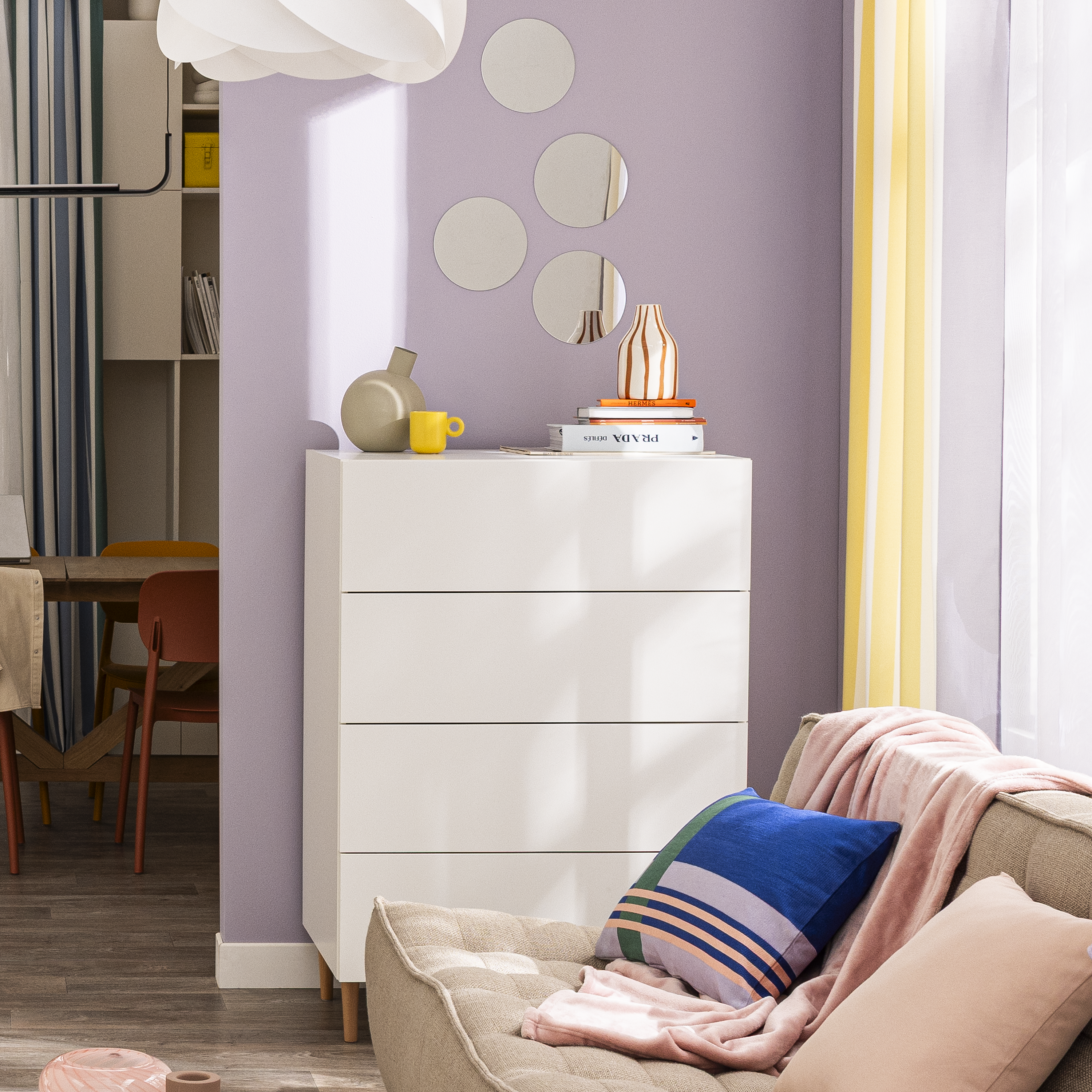 Móvel inferior Spaceo Evo'M 80x54x102.4cm branco - 6